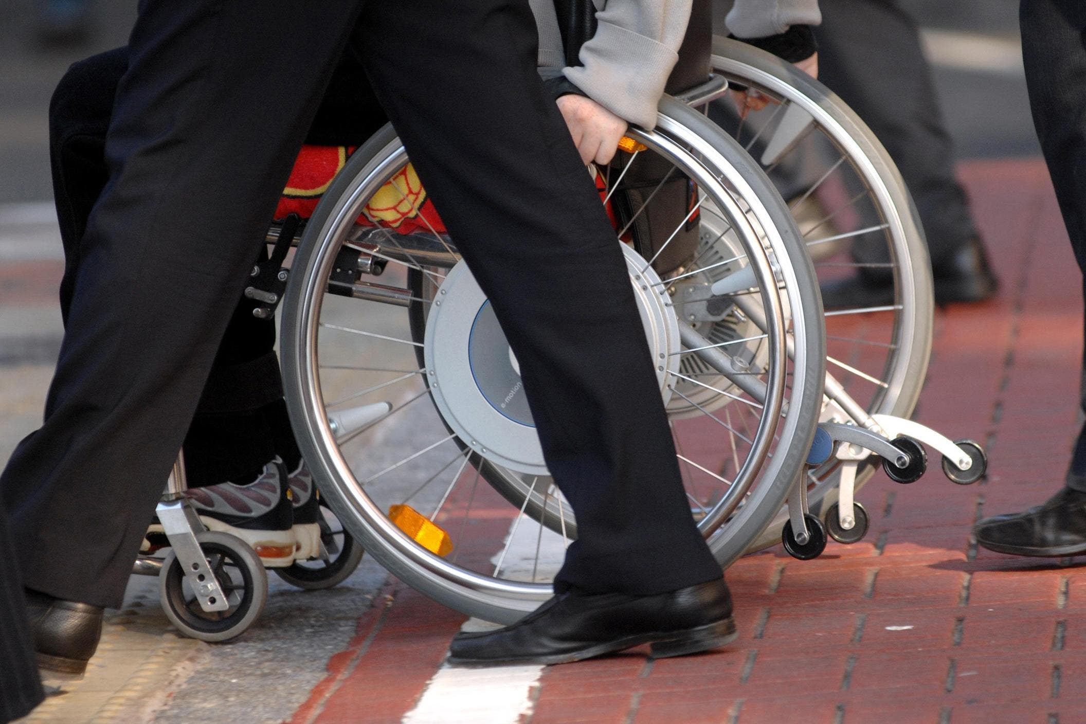 Patient in a wheelchair (David Jones/PA)