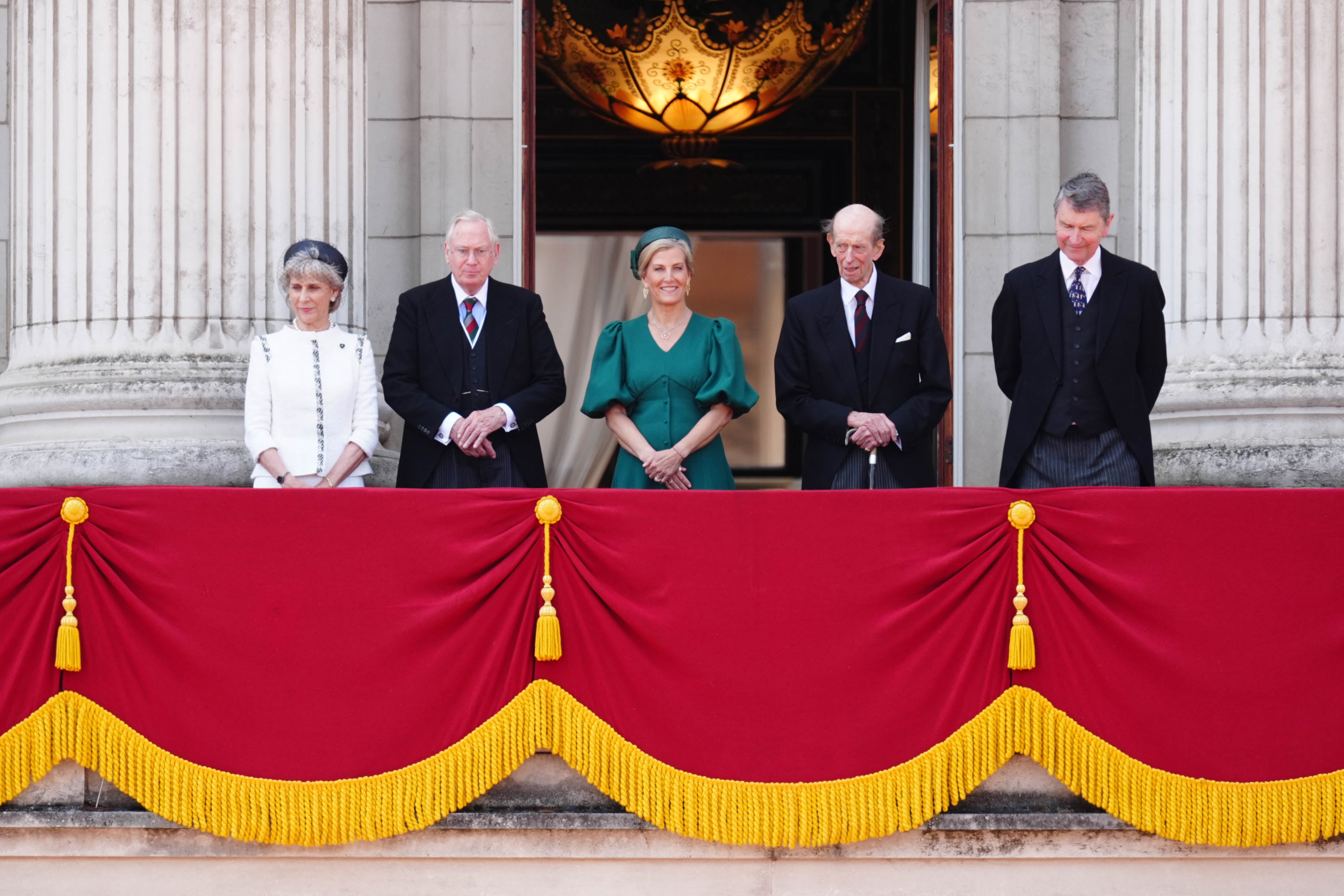 The Duke and Duchess of Gloucester, the Duchess of Edinburgh, the Duke of Kent and Vice Admiral Sir Timothy Laurence