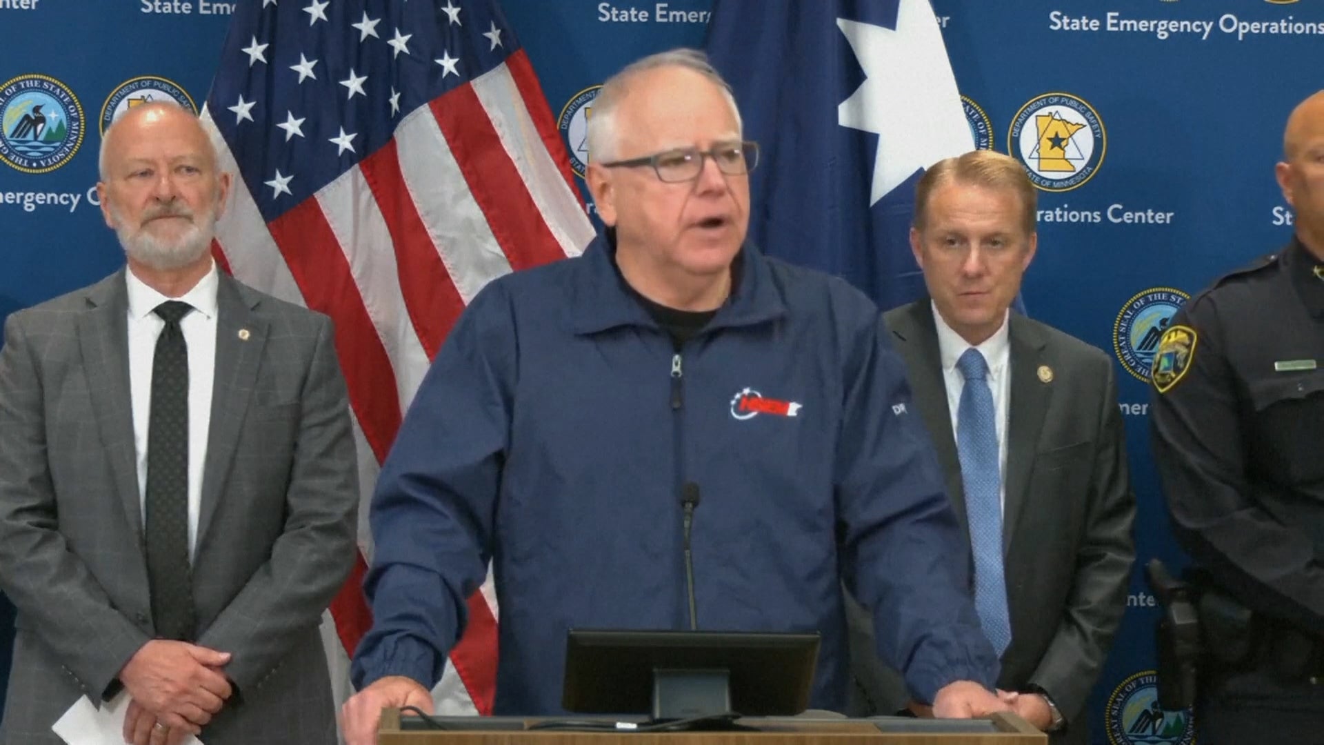 Minnesota Governor Tim Walz spoke about the targeted shootings in a press conference Saturday.