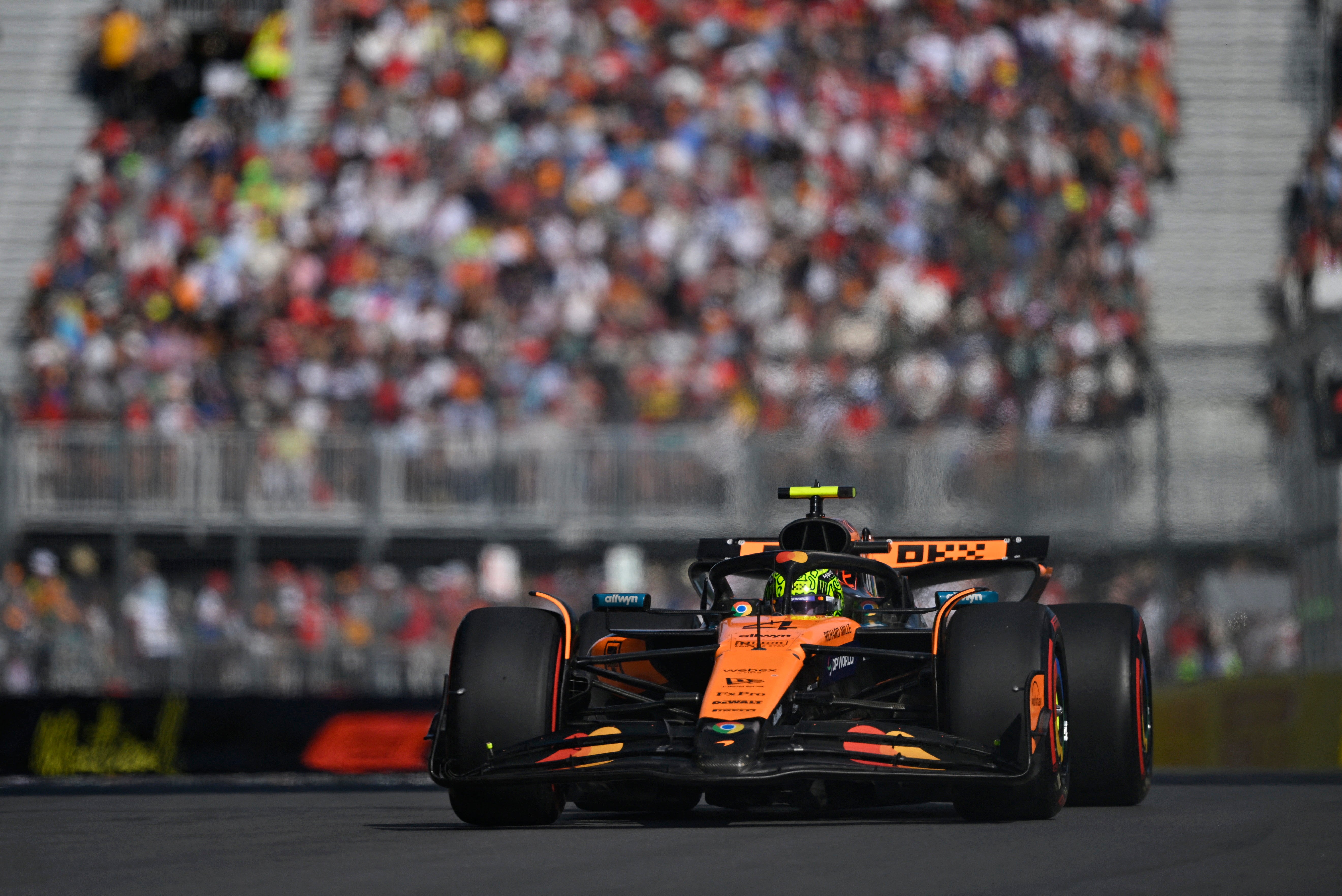 McLaren's Lando Norris during qualifying