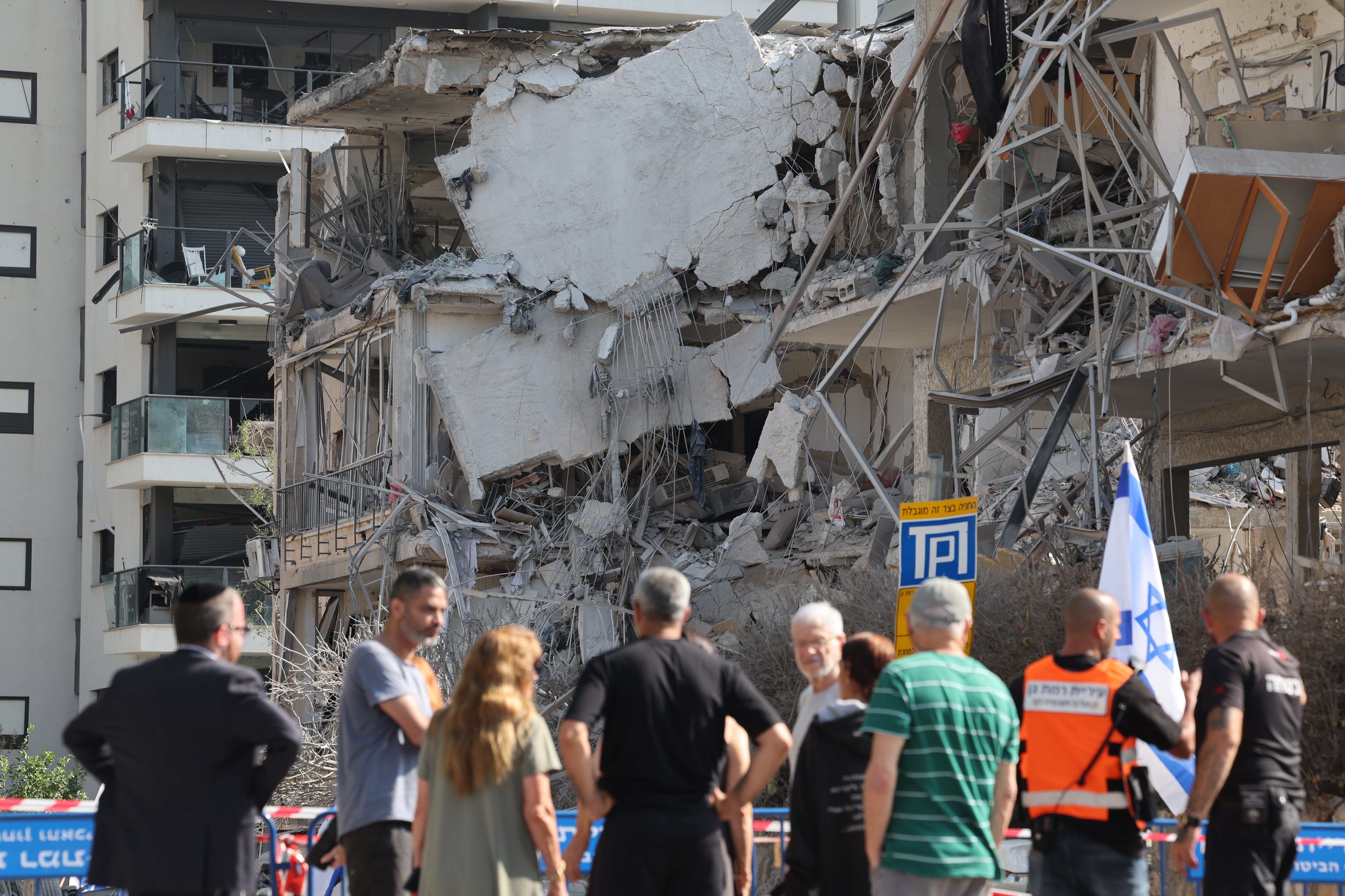 Buildings in Israel were destroyed by strikes