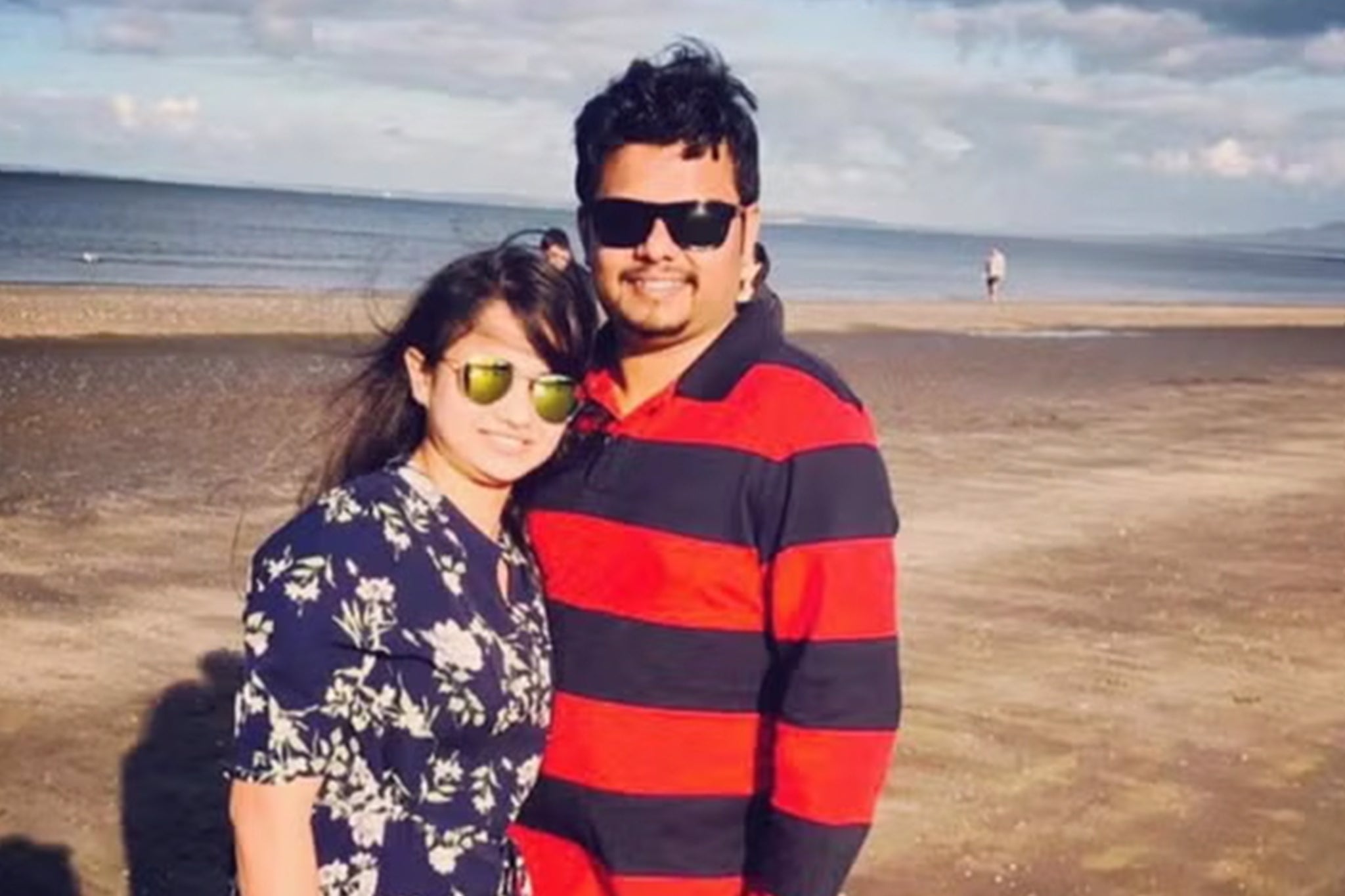 Rozar David Christian with his wife Rachnaben. The couple were among 241 people killed in Thursday’s plane crash