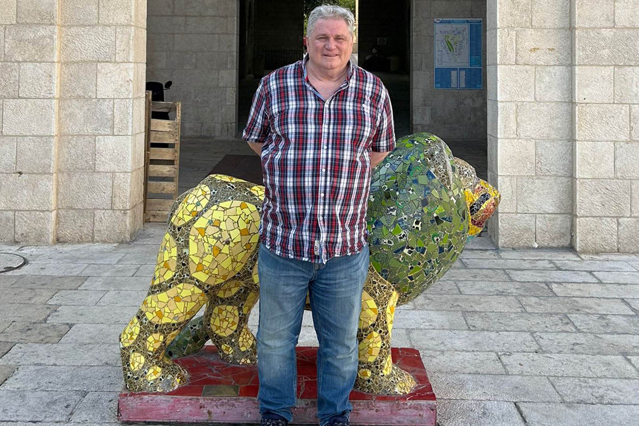 James Eden is stranded in Jerusalem, where he was visiting as part of a six-day Christian pilgrimage