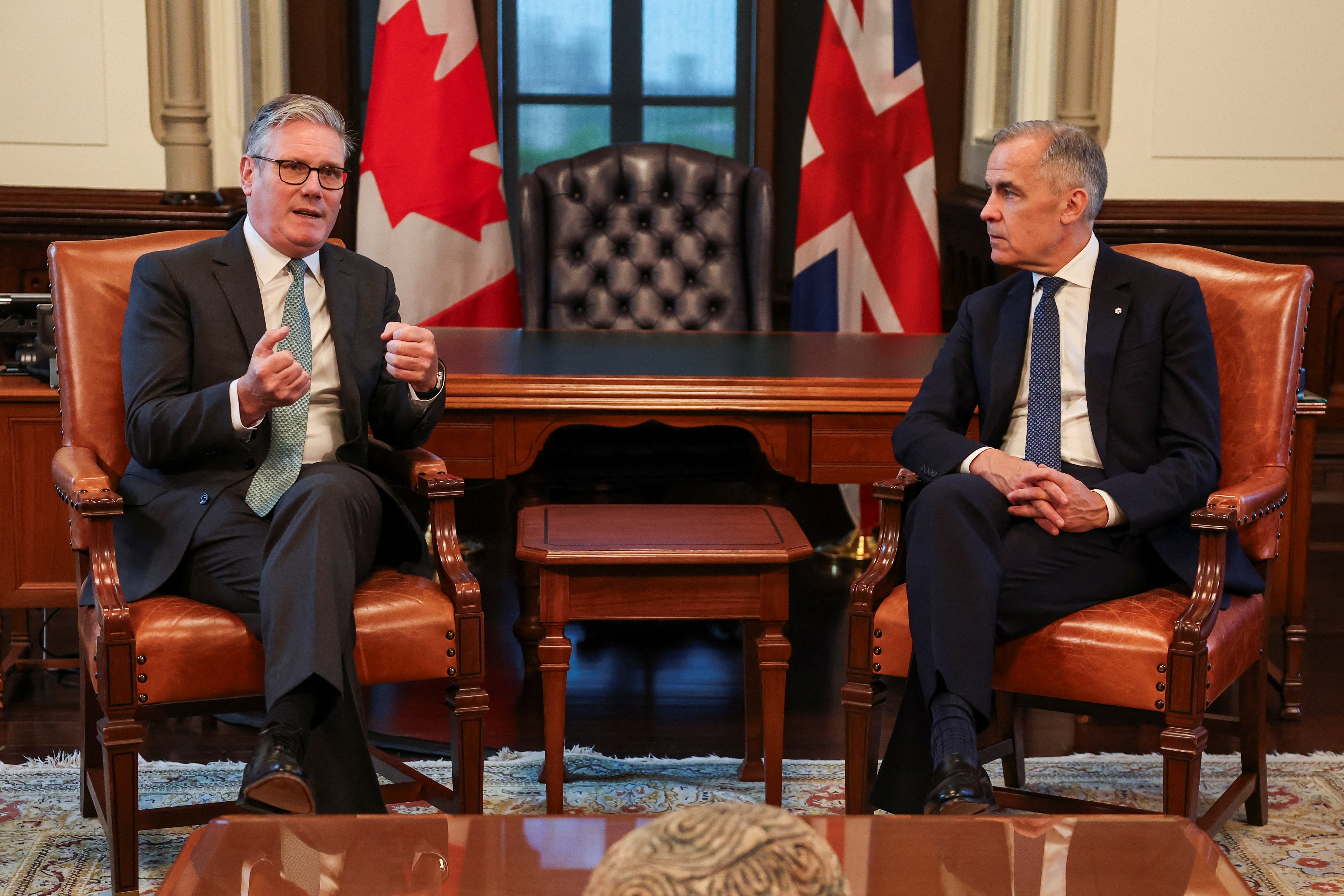 Keir Starmer met with Mark Carney in Ottawa on Saturday