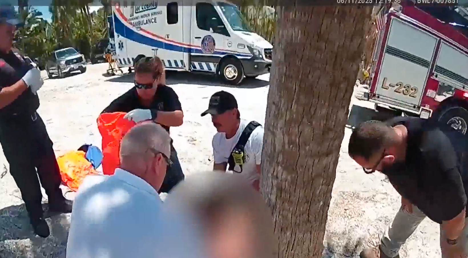 Police body camera footage captured the moments following the horrifying attack, as rescue crews and several men, including Alvarez, came to the girl’s aid