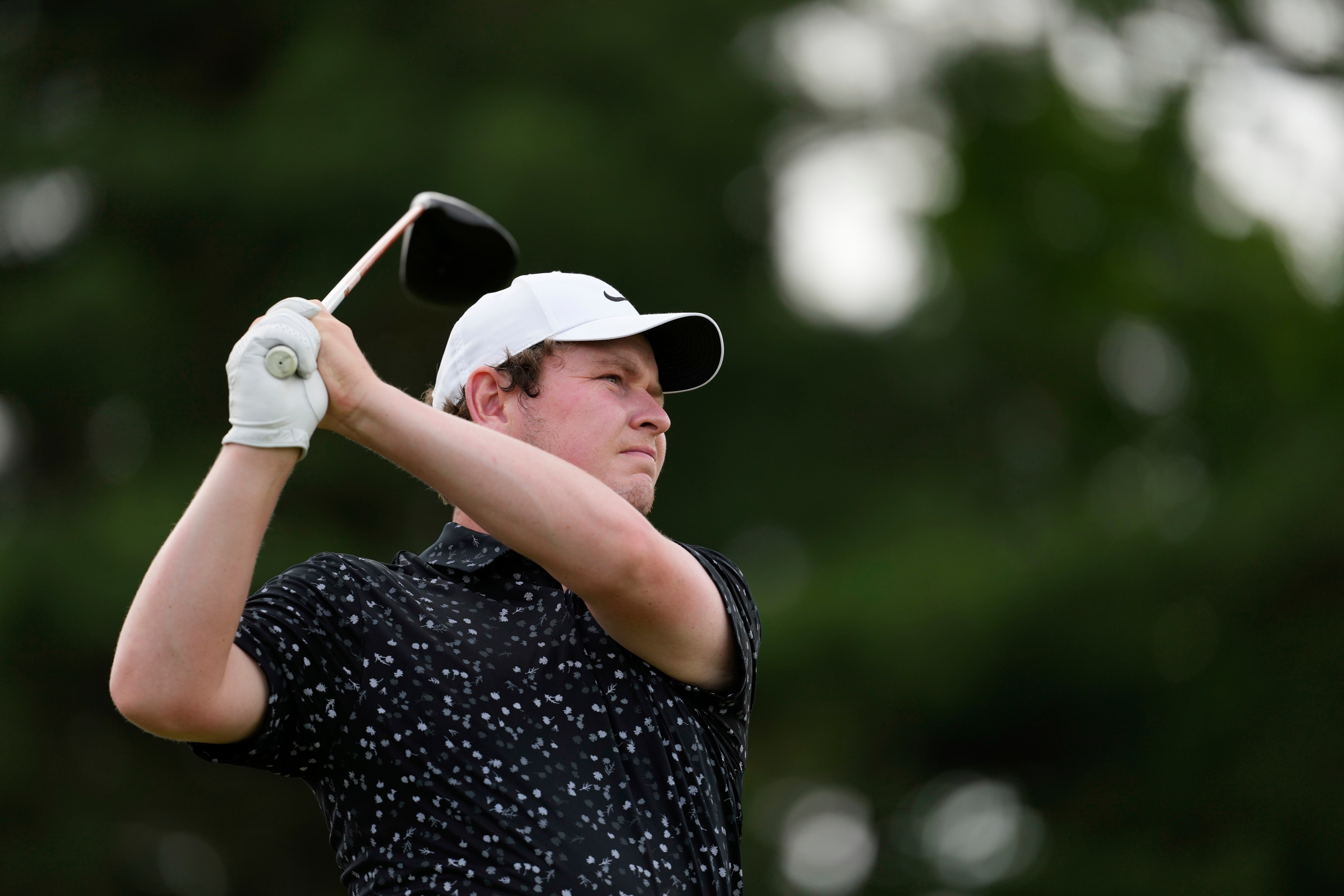 Robert MacIntyre tees off on the third hole (AP/Carolyn Kaster)