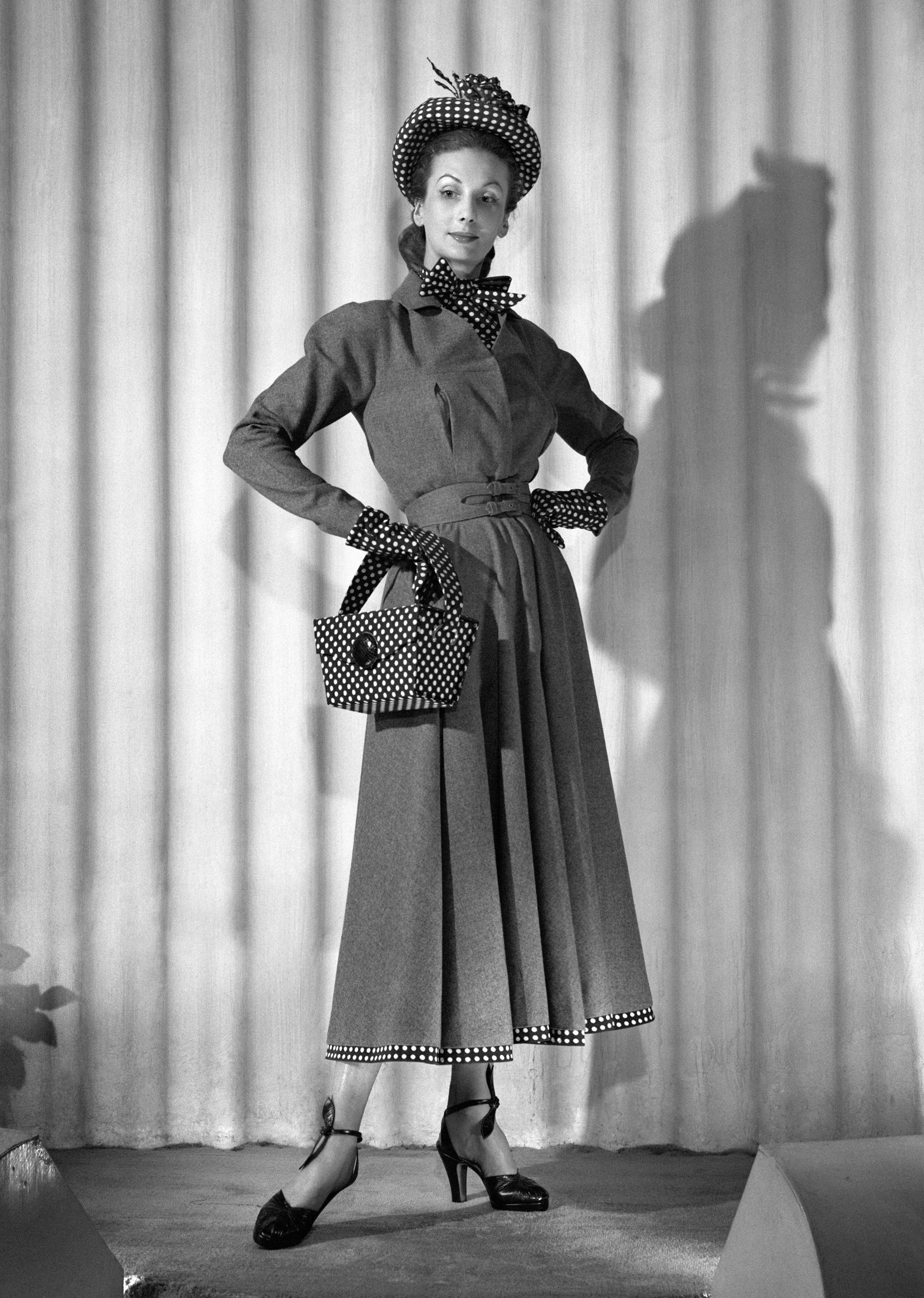 The 1930s and 1940s saw skirts get longer again