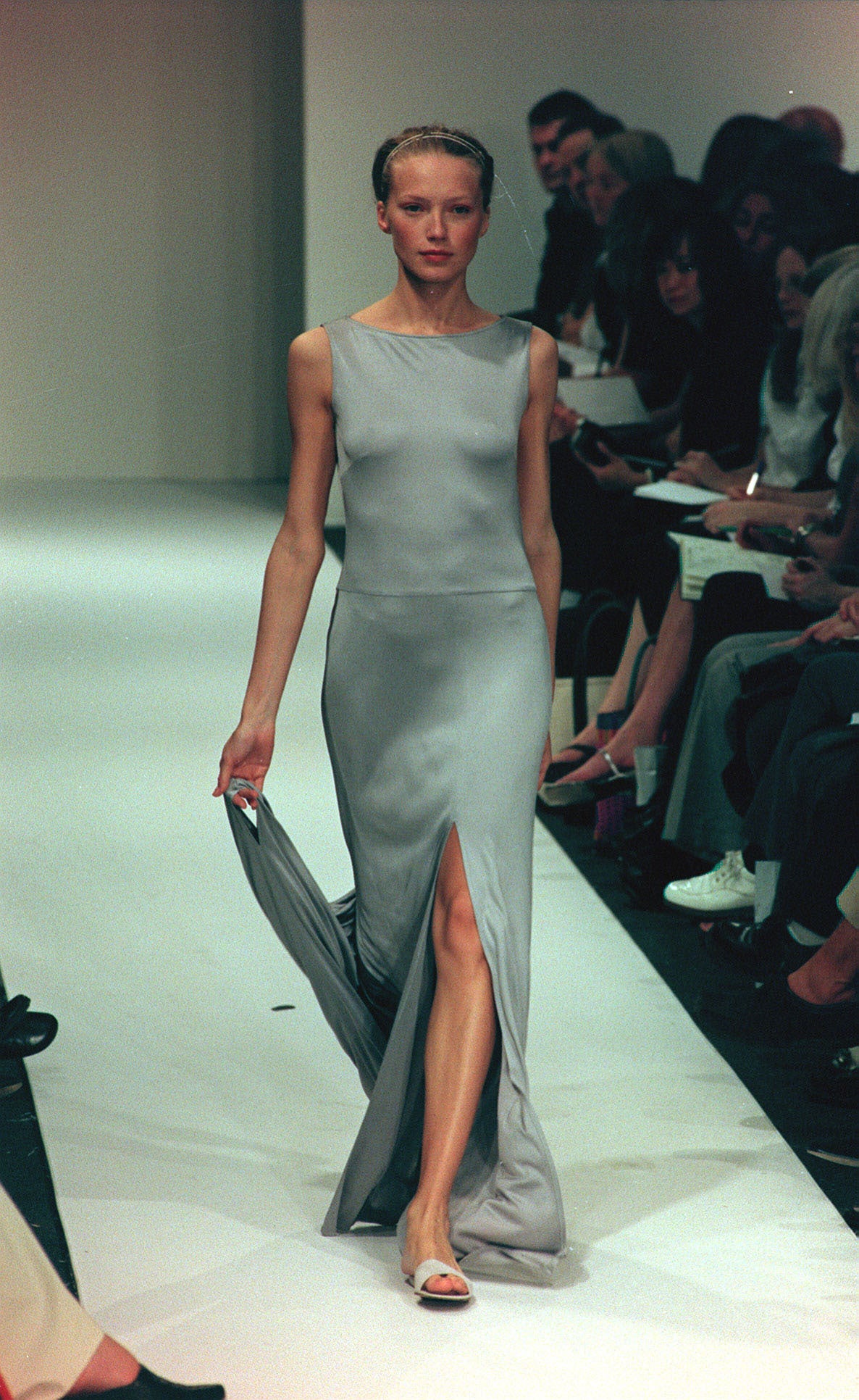 Grungey, minimalist slip shirts was in fashion in the 90s