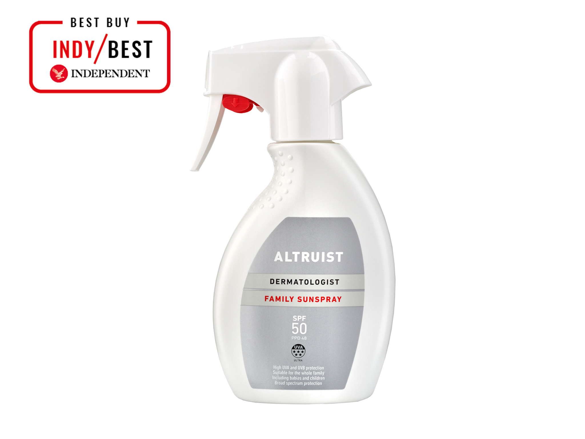 Best kids sunscreen IndyBest review Altruist family sunspray, SPF 50 