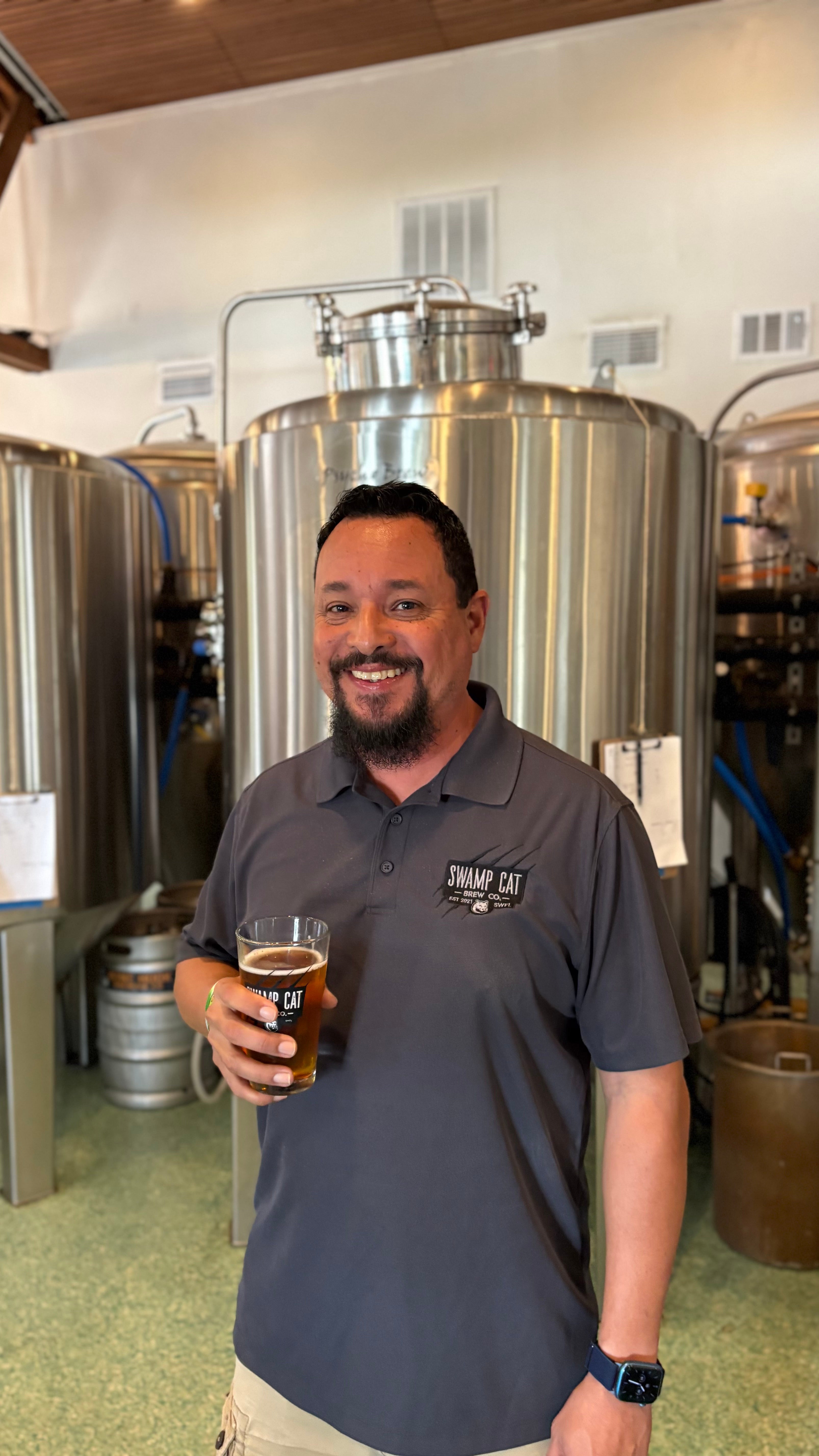Chris Gutierrez, beer enthusiast and founder of the Swamp Cat craft brewery