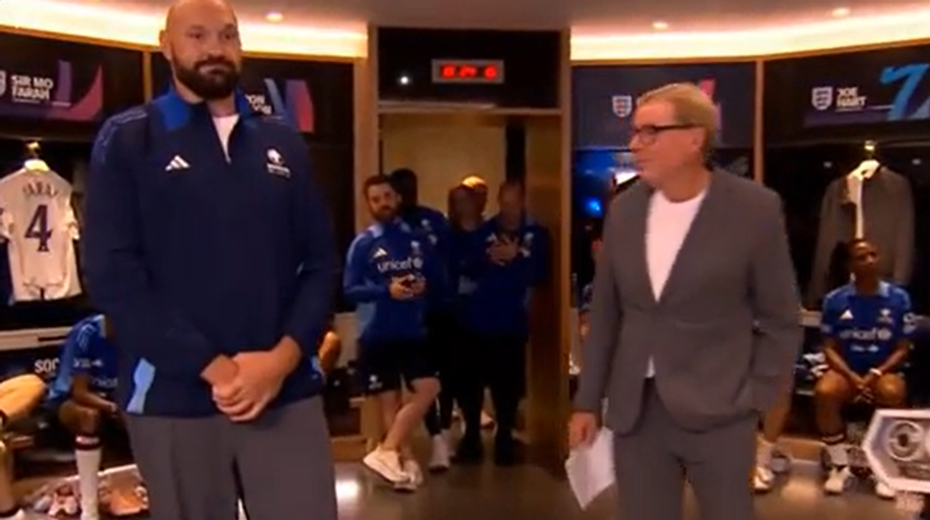 Dermot O’Leary offered a “profuse apology” to ITV viewers as heavyweight champion Tyson Fury swore live on air while giving the England Soccer Aid 2025 team a pre-match talk