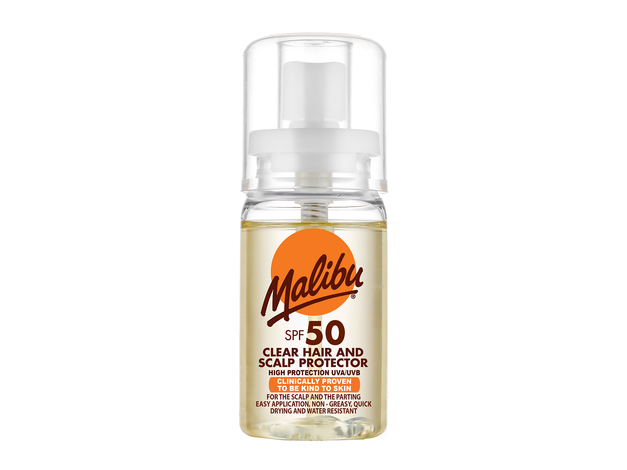 Best kids sunscreen Indybest review Malibu SPF 50 clear hair and scalp protector