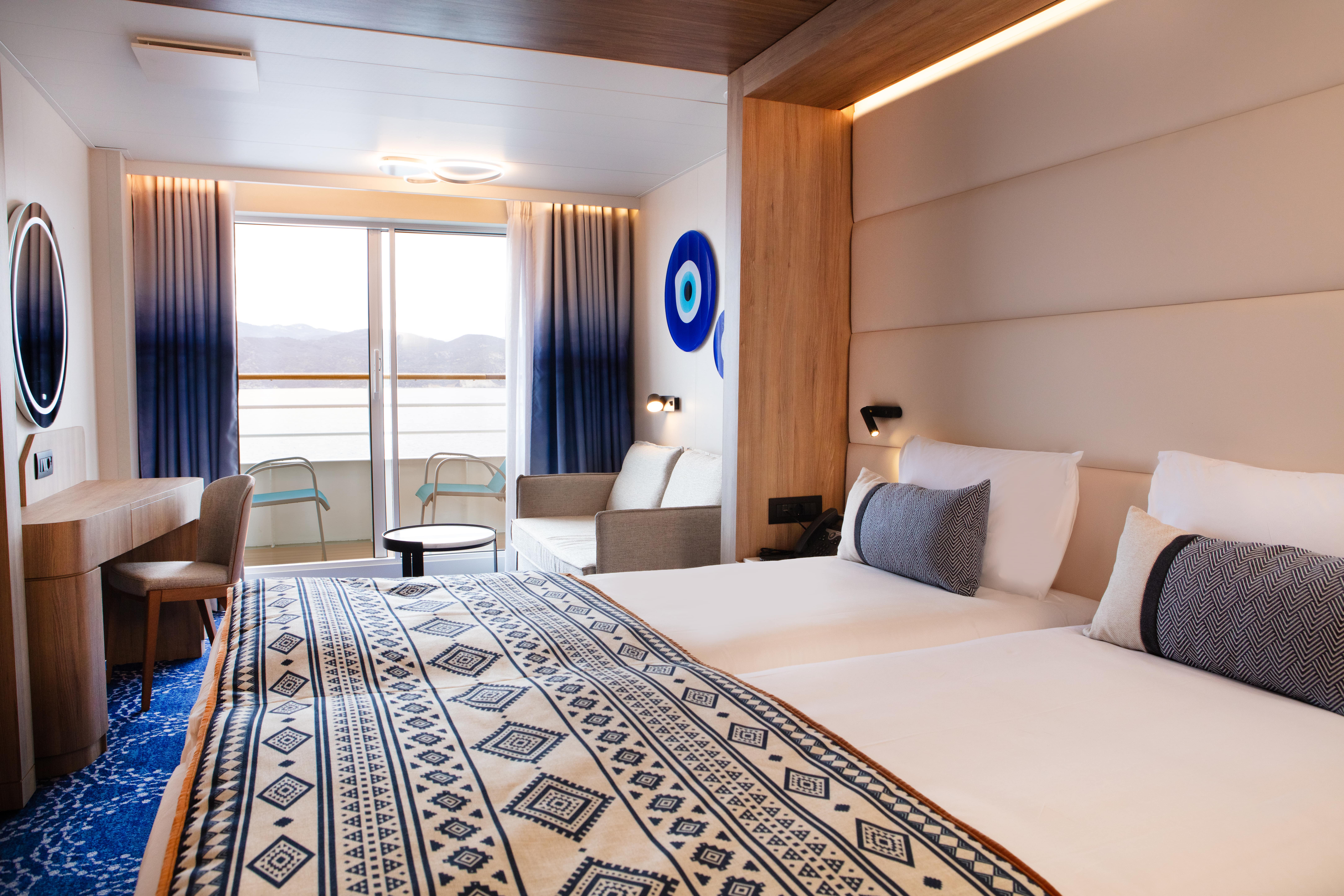 Celestyal Discovery has added 47 cabins, with new decor inspired by the Mediterranean