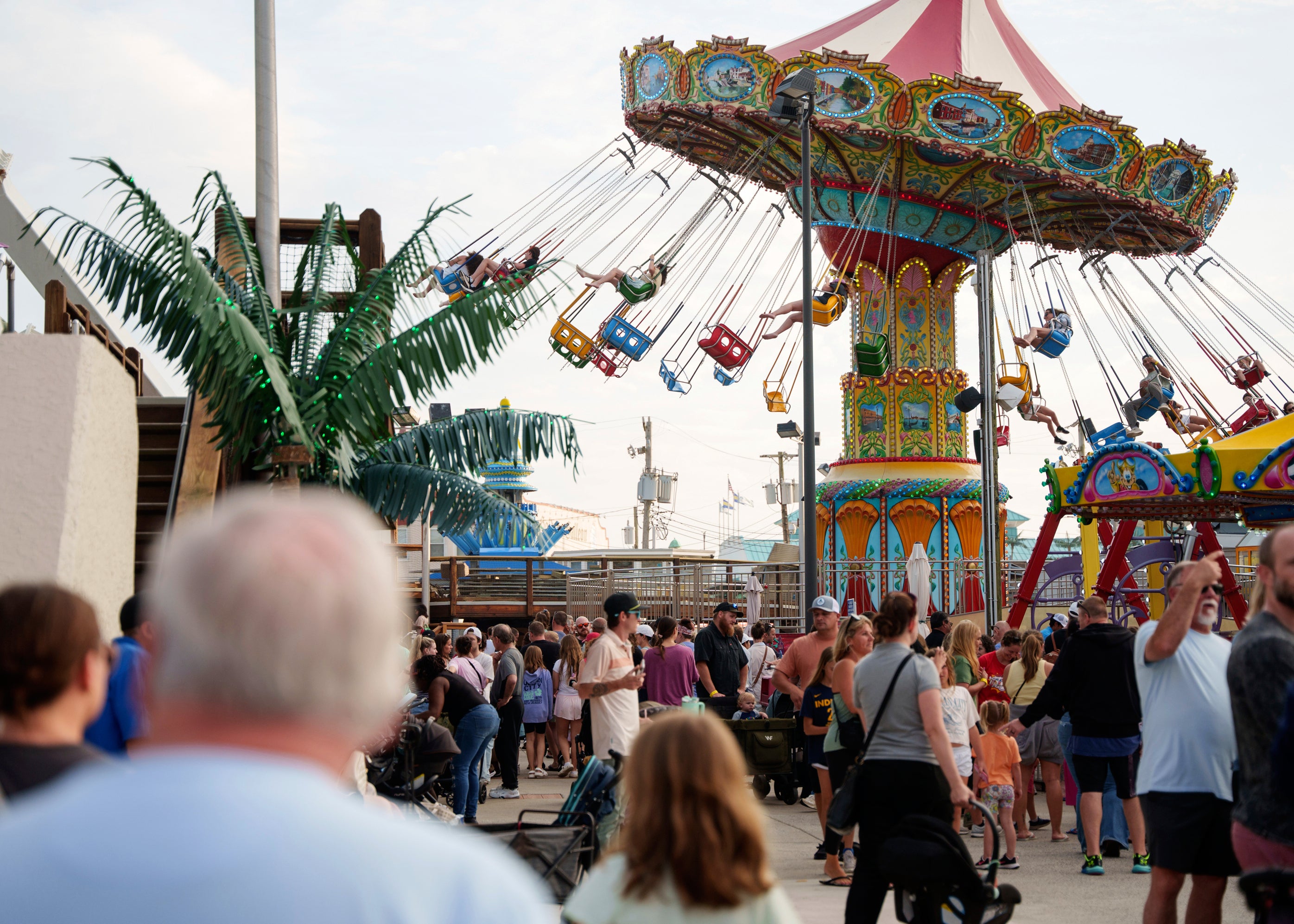 People enjoy Playland's Castaway Cove amusement park, in Ocean City, N.J
