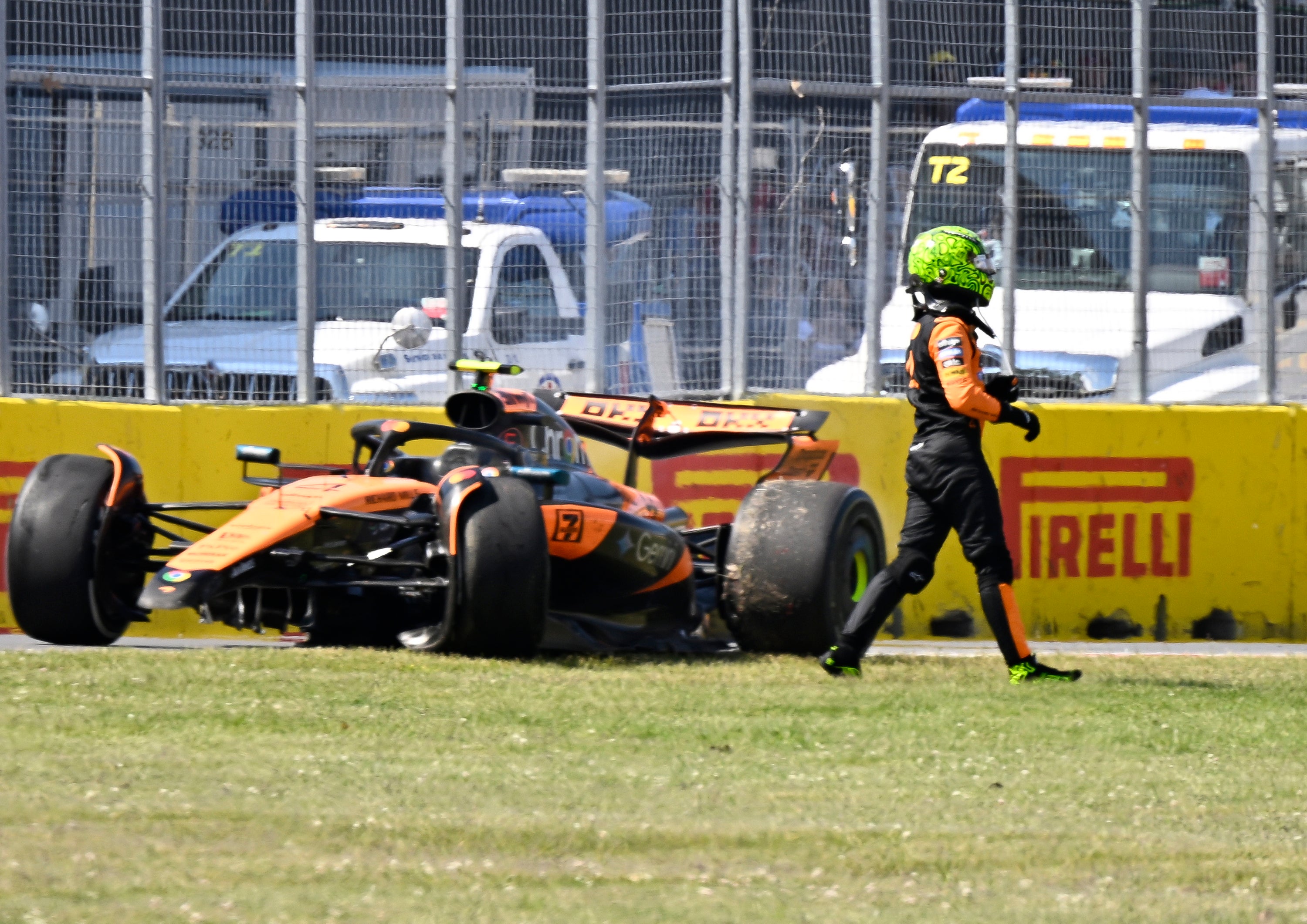 Lando Norris crashed out of the last race in Canada