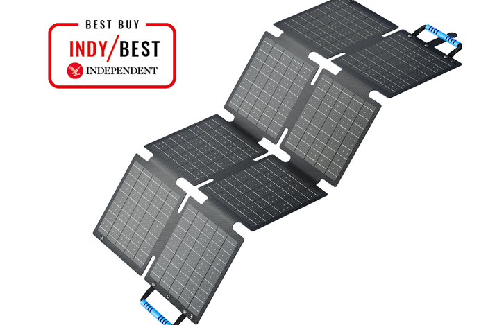 Bluetti PV60F portable solar panel with best buy logo