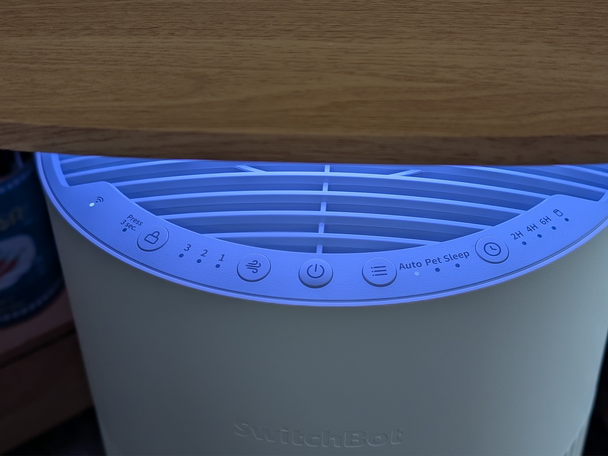 SwitchBot air purifier controls