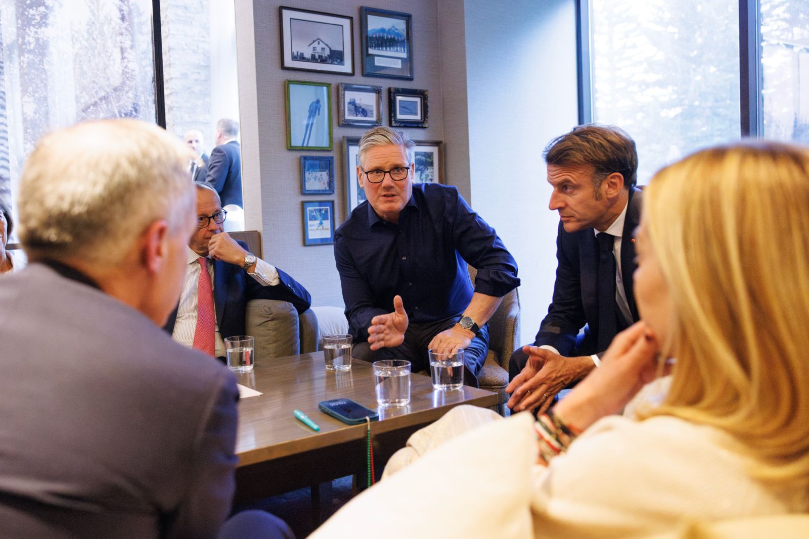 World leaders having a glass at the G7