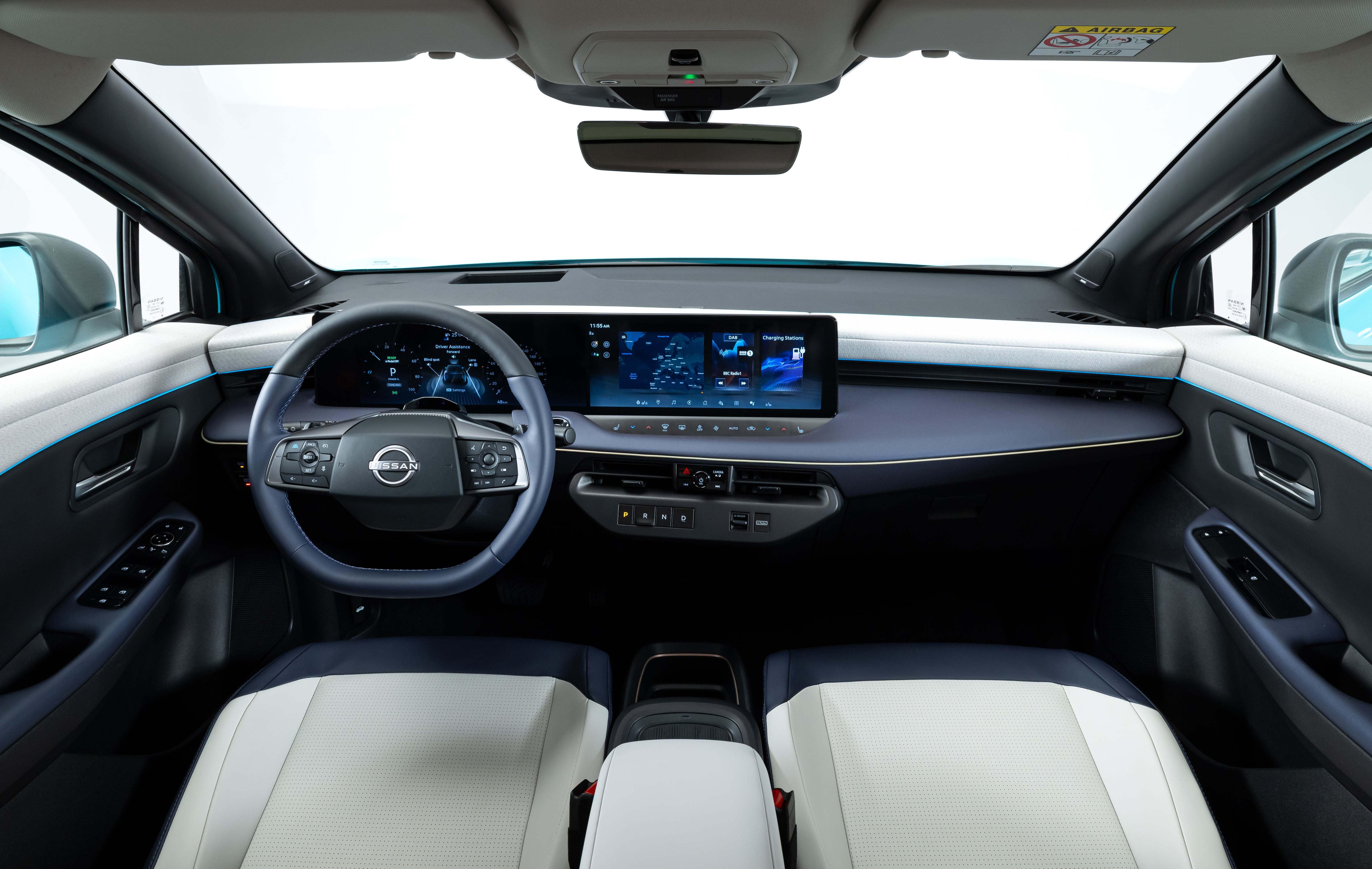 The new Nissan Leaf interior features Google tech on its 14in touchscreen