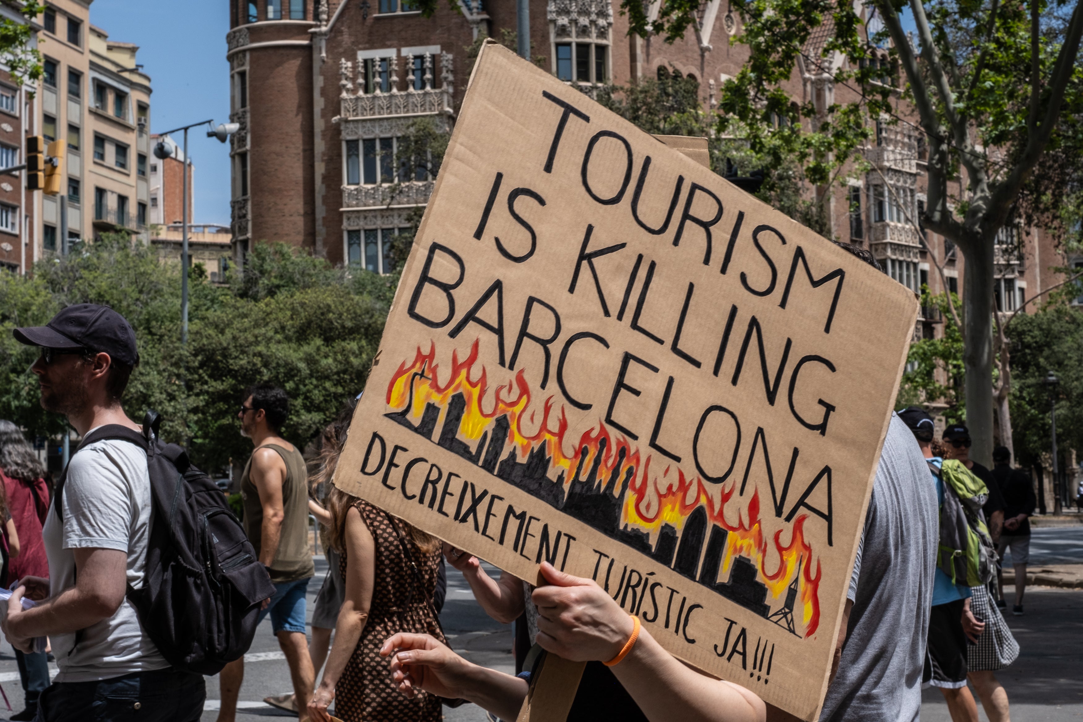 Activists against overtourism are holding protests across Spain, Portugal and Italy as anger has been growing in southern Europe against excessive levels of tourism