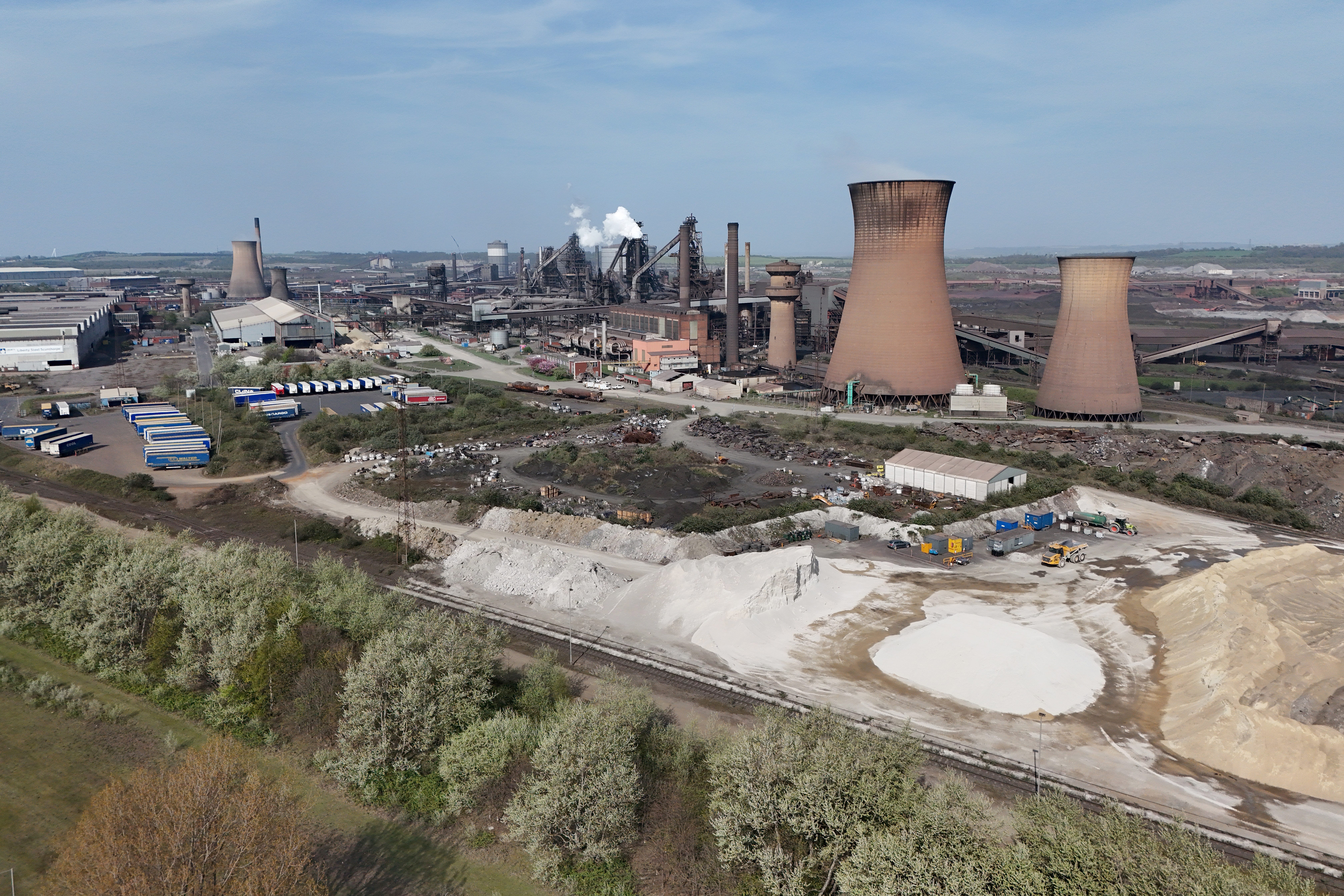 The Scunthorpe steelworks will supply products to Network Rail (PA)