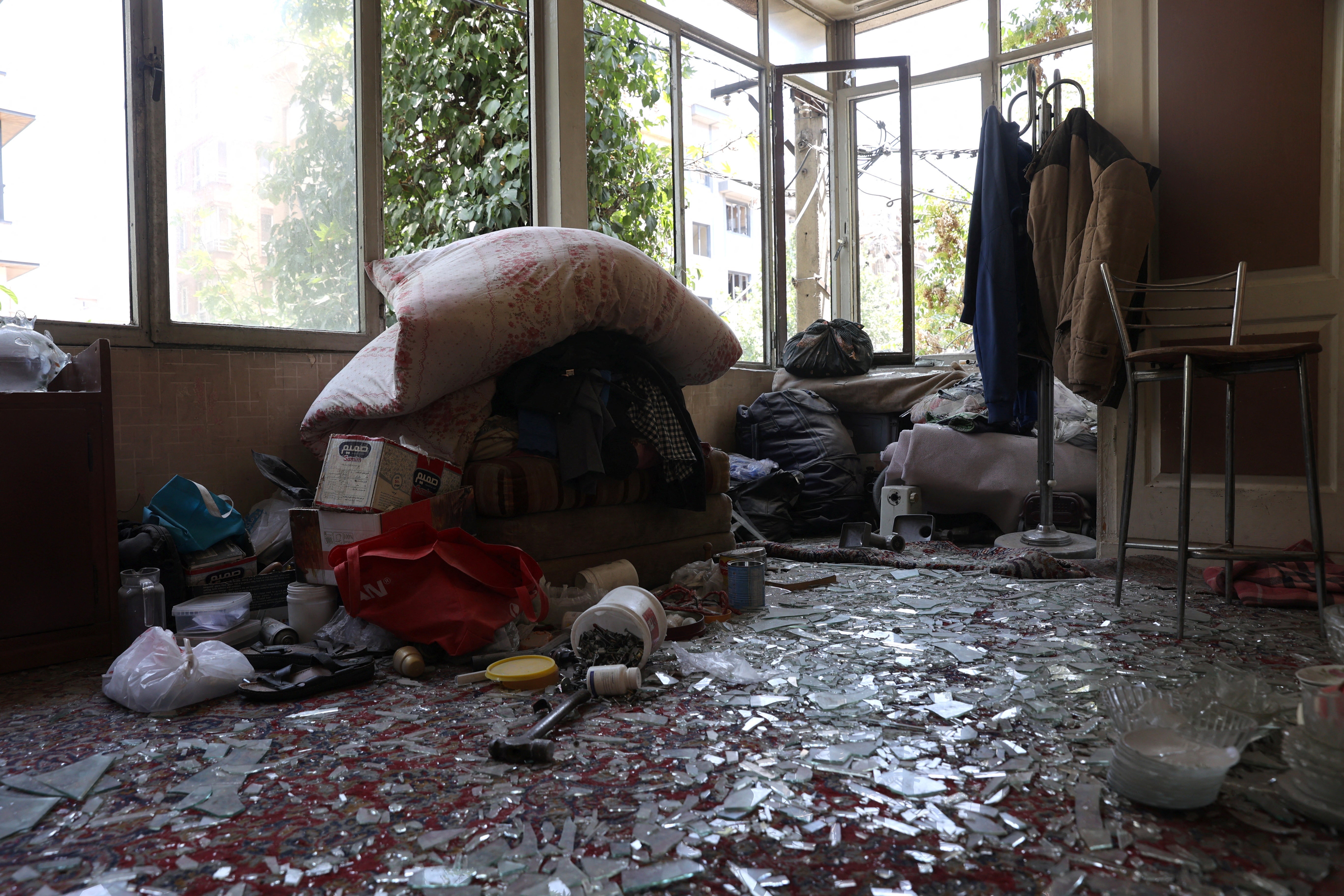 A building in Tehran damaged by an Israeli strike