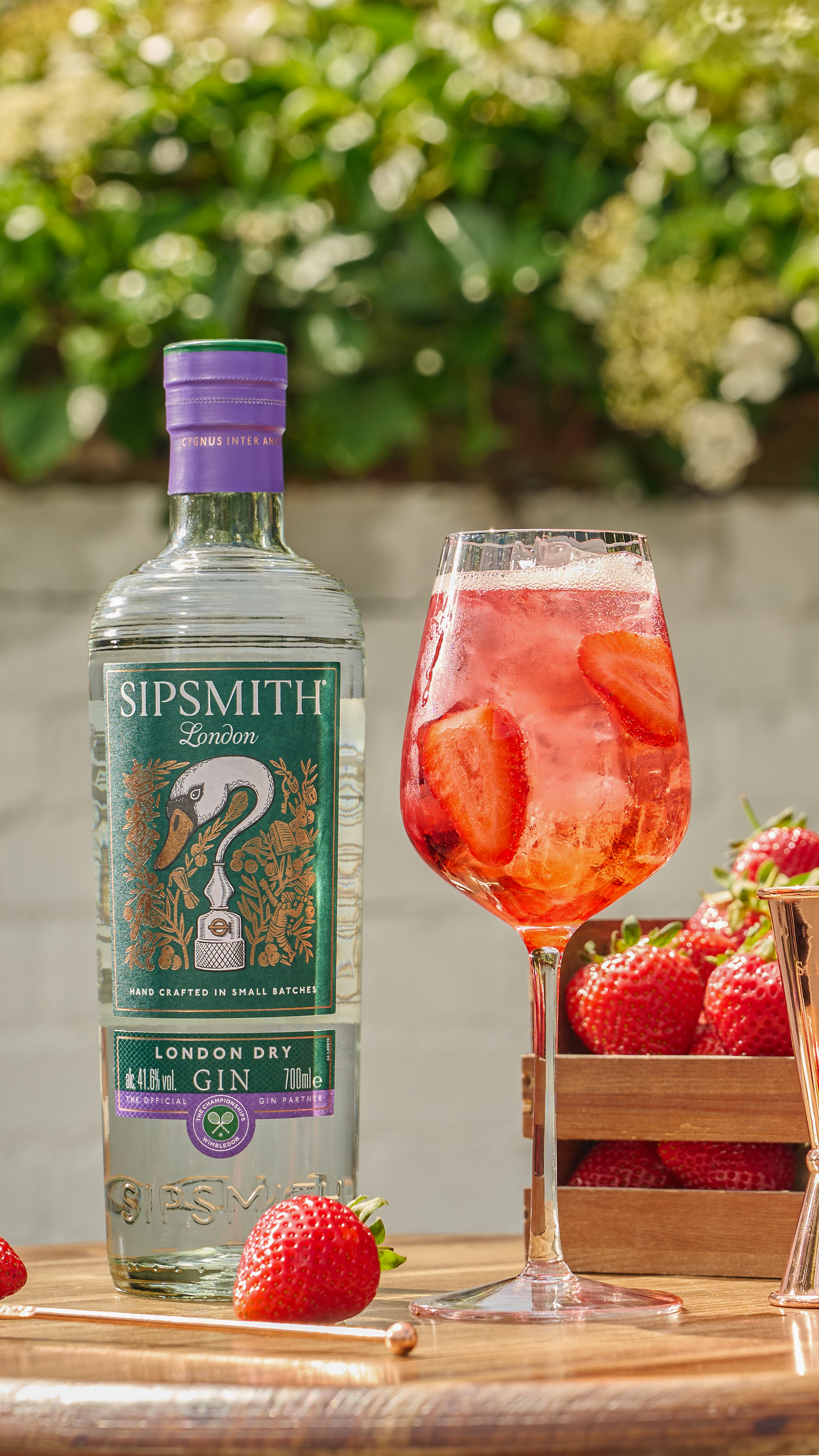 Elderflower tonic, gin and fresh strawberries – the easiest way to toast Wimbledon season in a glass