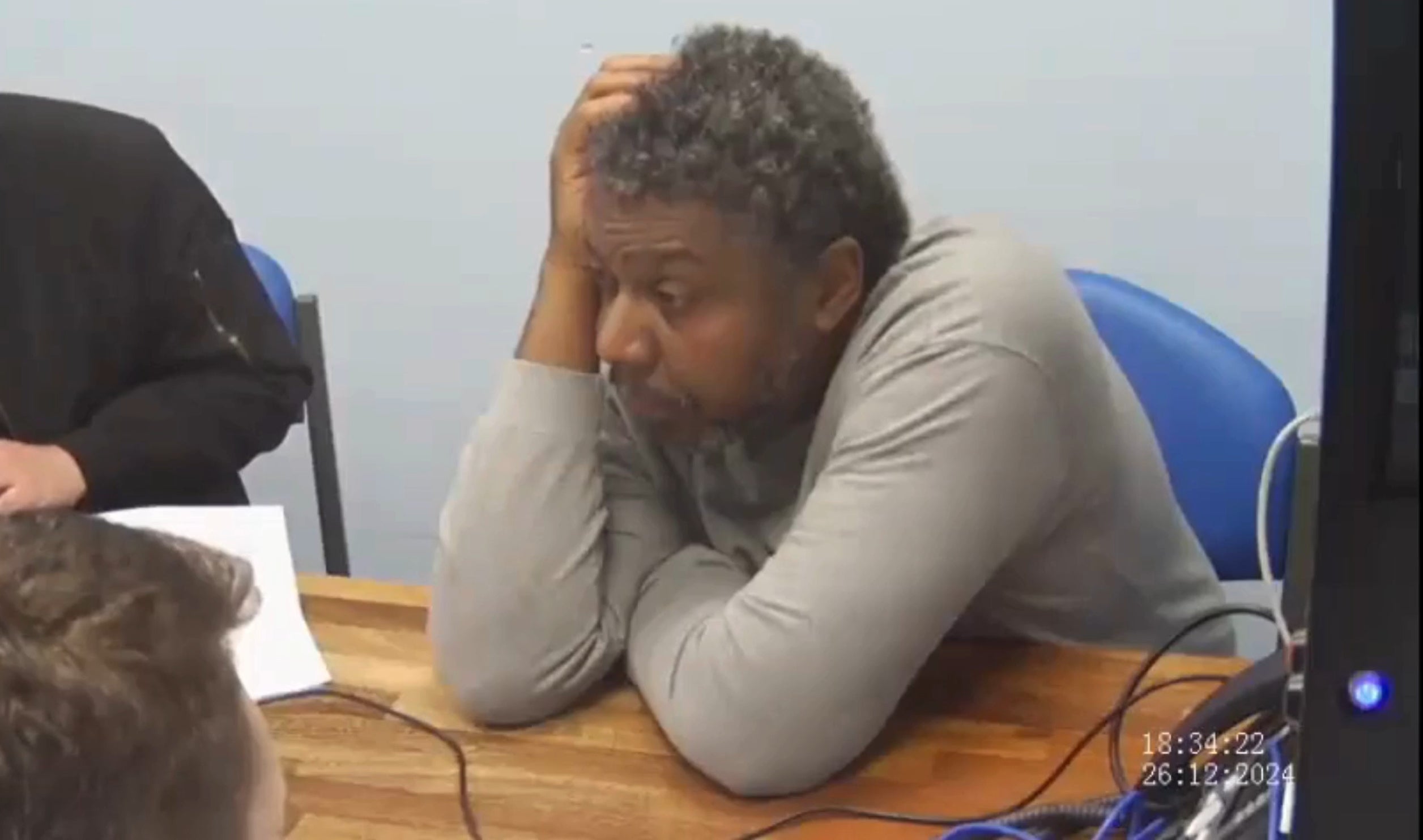 Undated handout video grab issued by Thames Valley Police of Jazwell Brown being interviewed