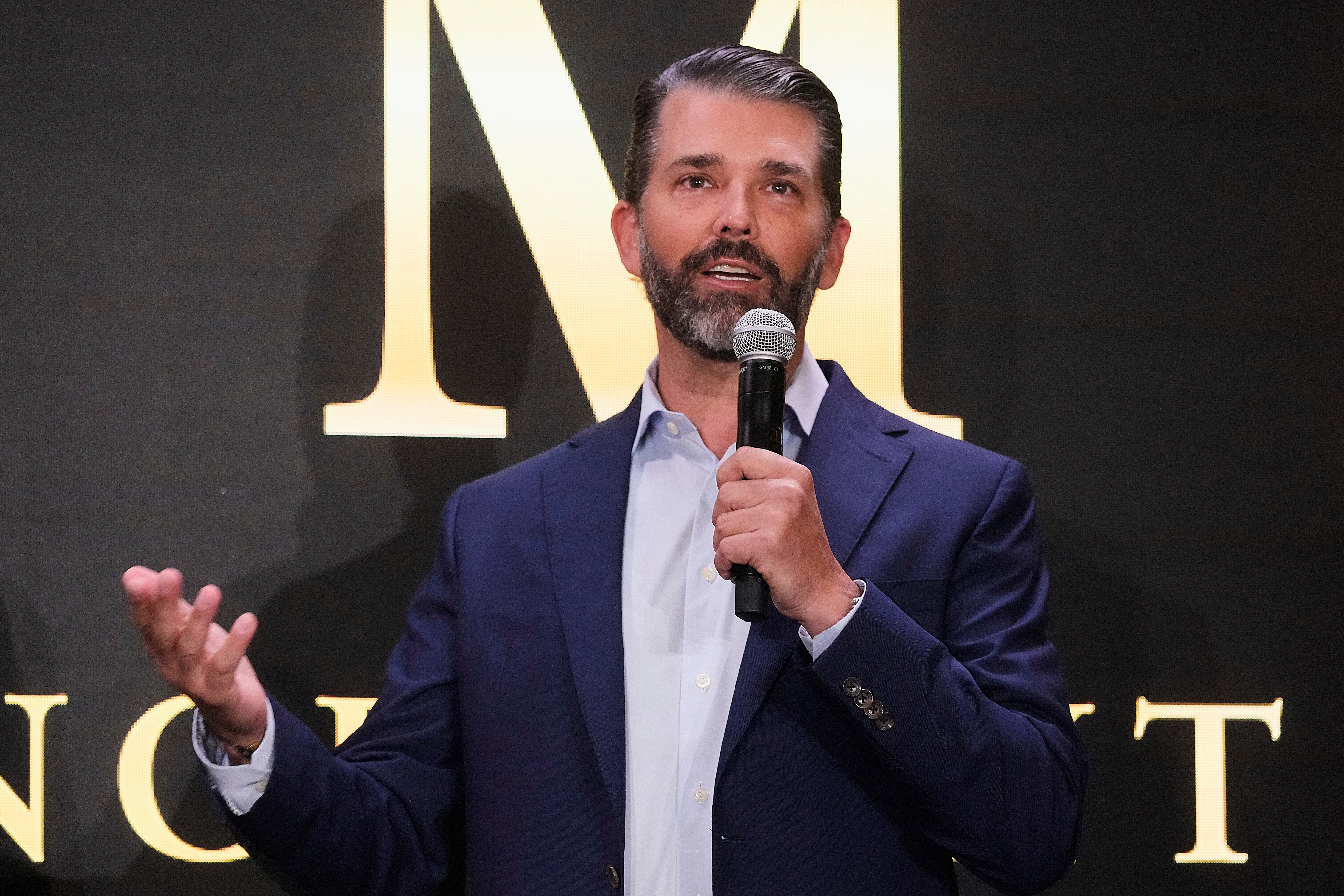 Donald Trump Jr at the launch of Trump Mobile at Trump Tower in New York City on Monday June 16, 2025