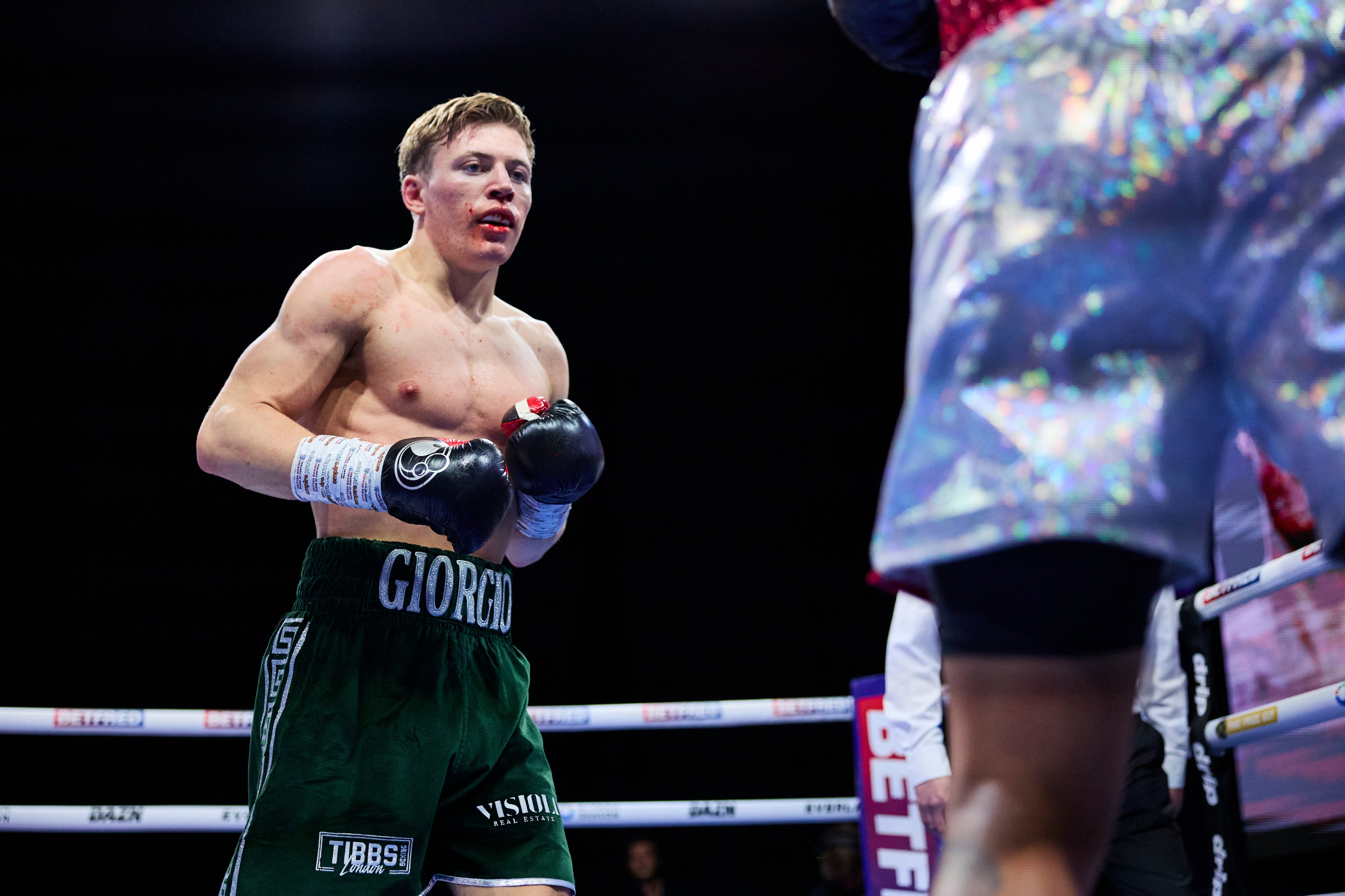 Giorgio Visioli was bloodied during his fight with Francisco Javier Lucero, but eased to a win