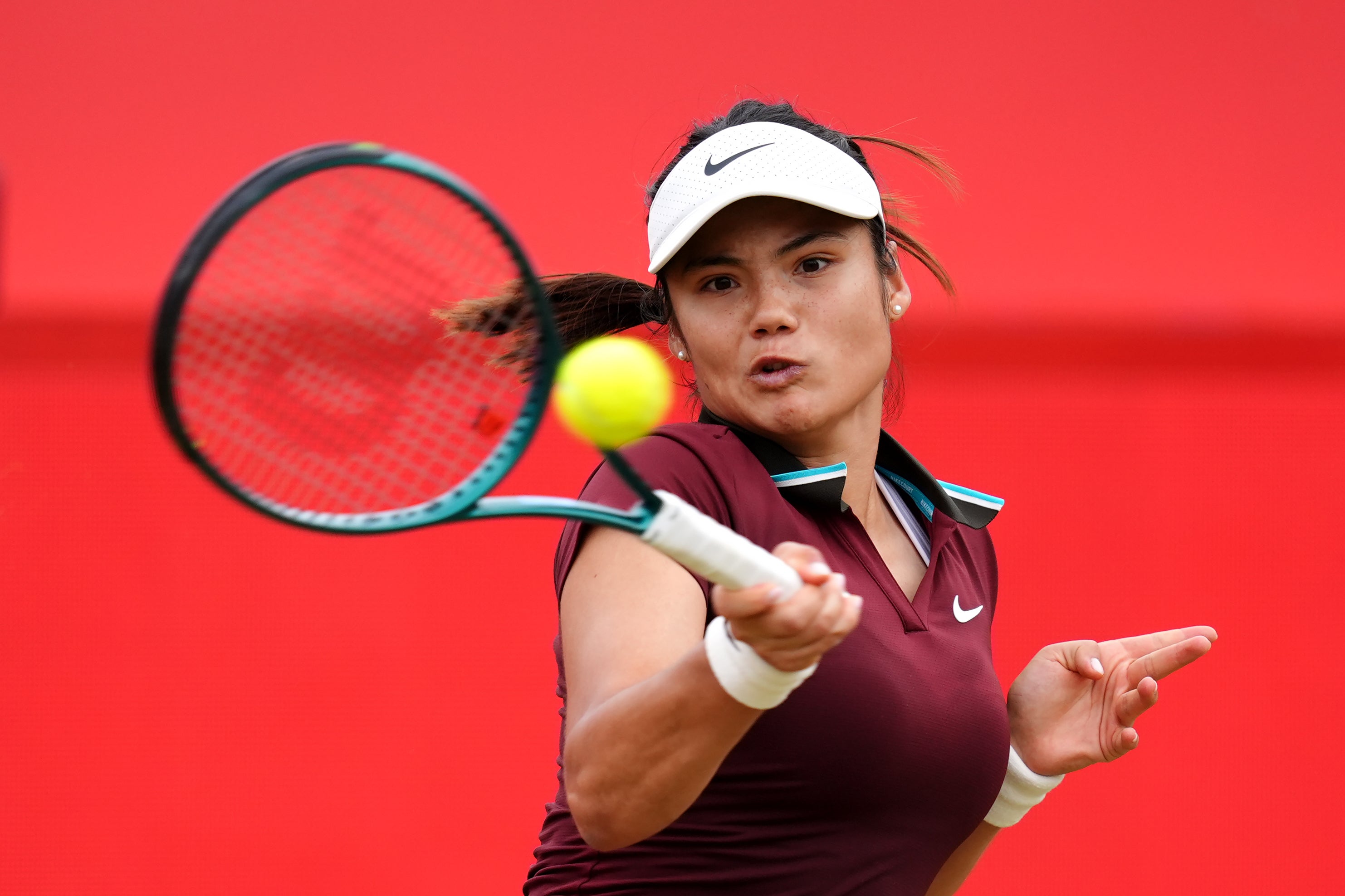 Emma Raducanu is preparing for Wimbledon (John Walton/PA)