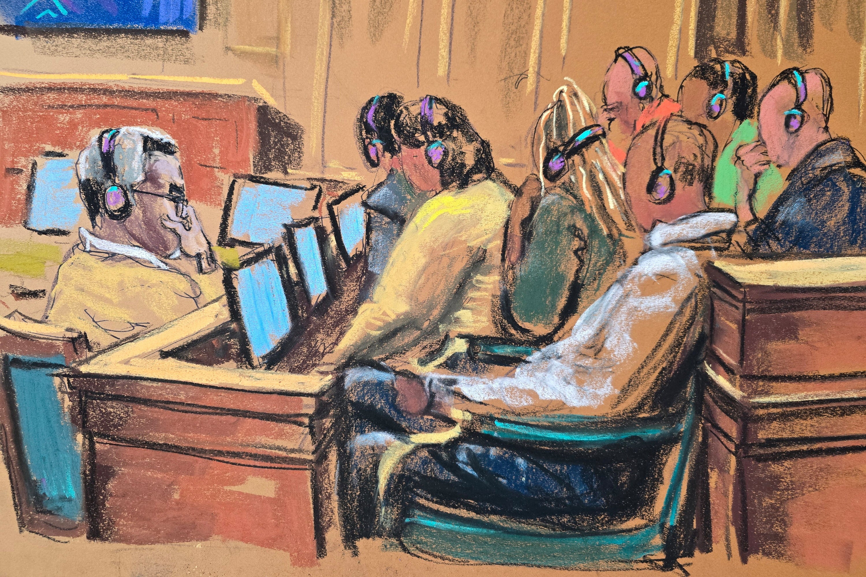 Sean “Diddy” Combs’s sex tapes are shown to the jury during his sex trafficking trial in New York on Tuesday