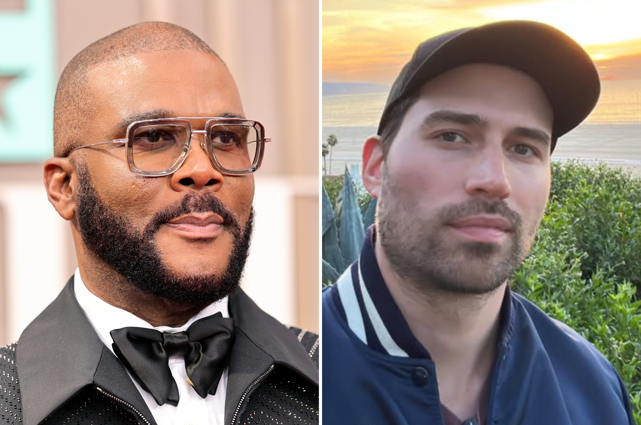 Tyler Perry (left) is accused of a sexual attack of the actor Derek A. Dixon (right), who starred in Perry's political drama, 'Oval'
