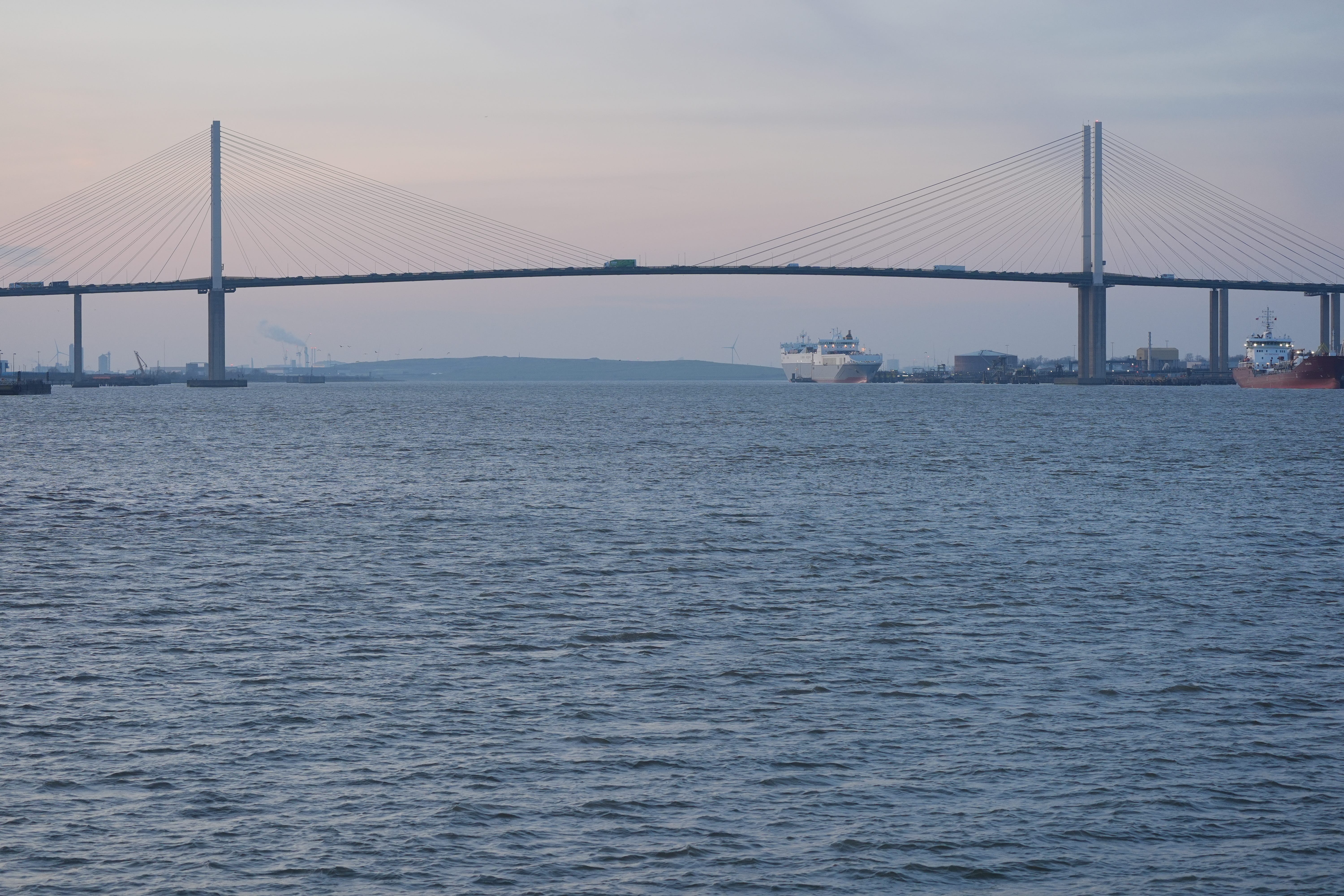 The Queen Elizabeth II bridge at the Dartford Crossing in Kent, which is used by an estimated 150,000 vehicles every day (PA)