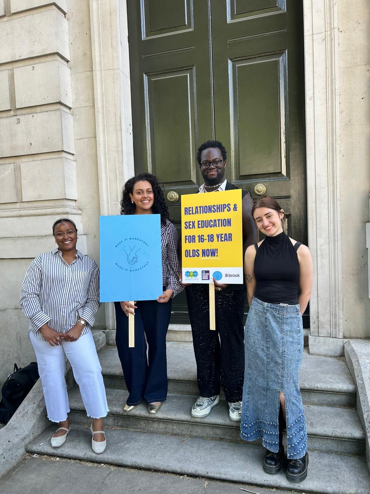 Faustine Petron launched her Make It Mandatory campaign after reflecting on the lack of domestic abuse awareness taught in schools