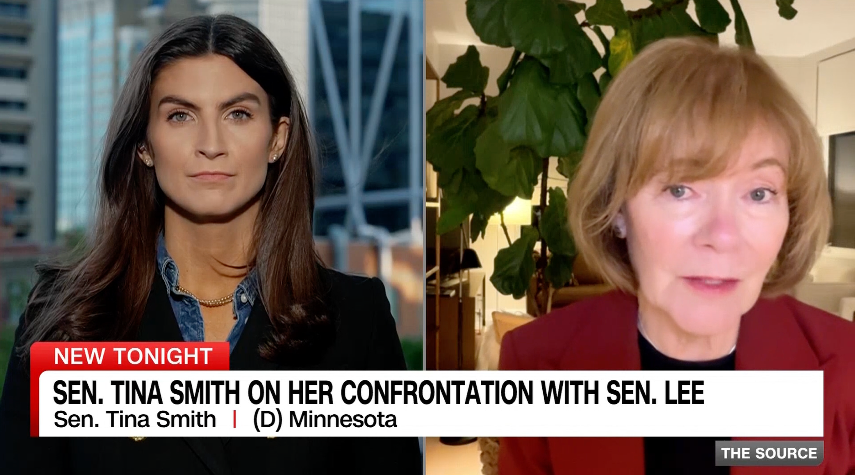 Kaitlan Collins interviews Sen. Tina Smith on CNN's The Source on Monday June 16 2025