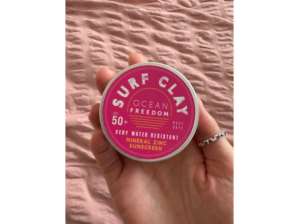 Best kids sunscreen IndyBest review Ocean Freedom surf clay mineral sunscreen, SPF 50+ 