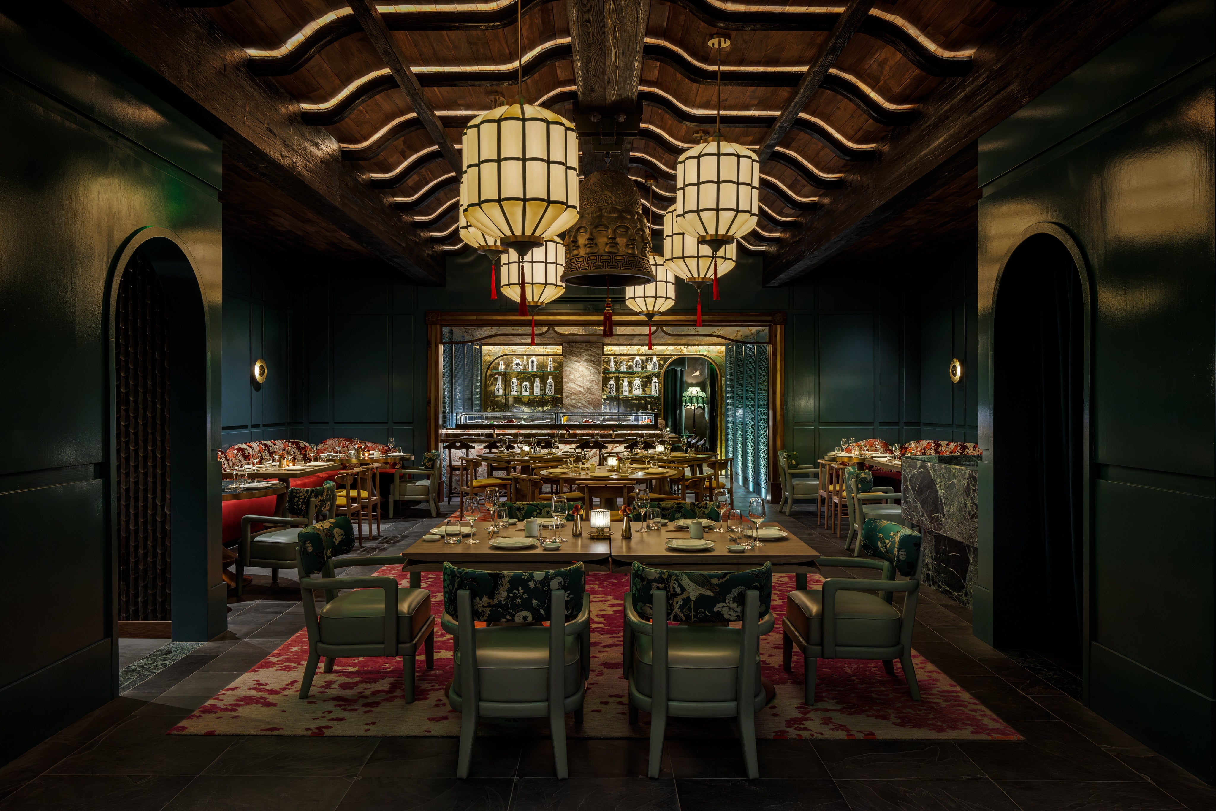 Japanese-cuisine emporium Japon, in Miami Beach, makes the list thanks to interior design that 'blends traditional Japanese craft with modern elements'
