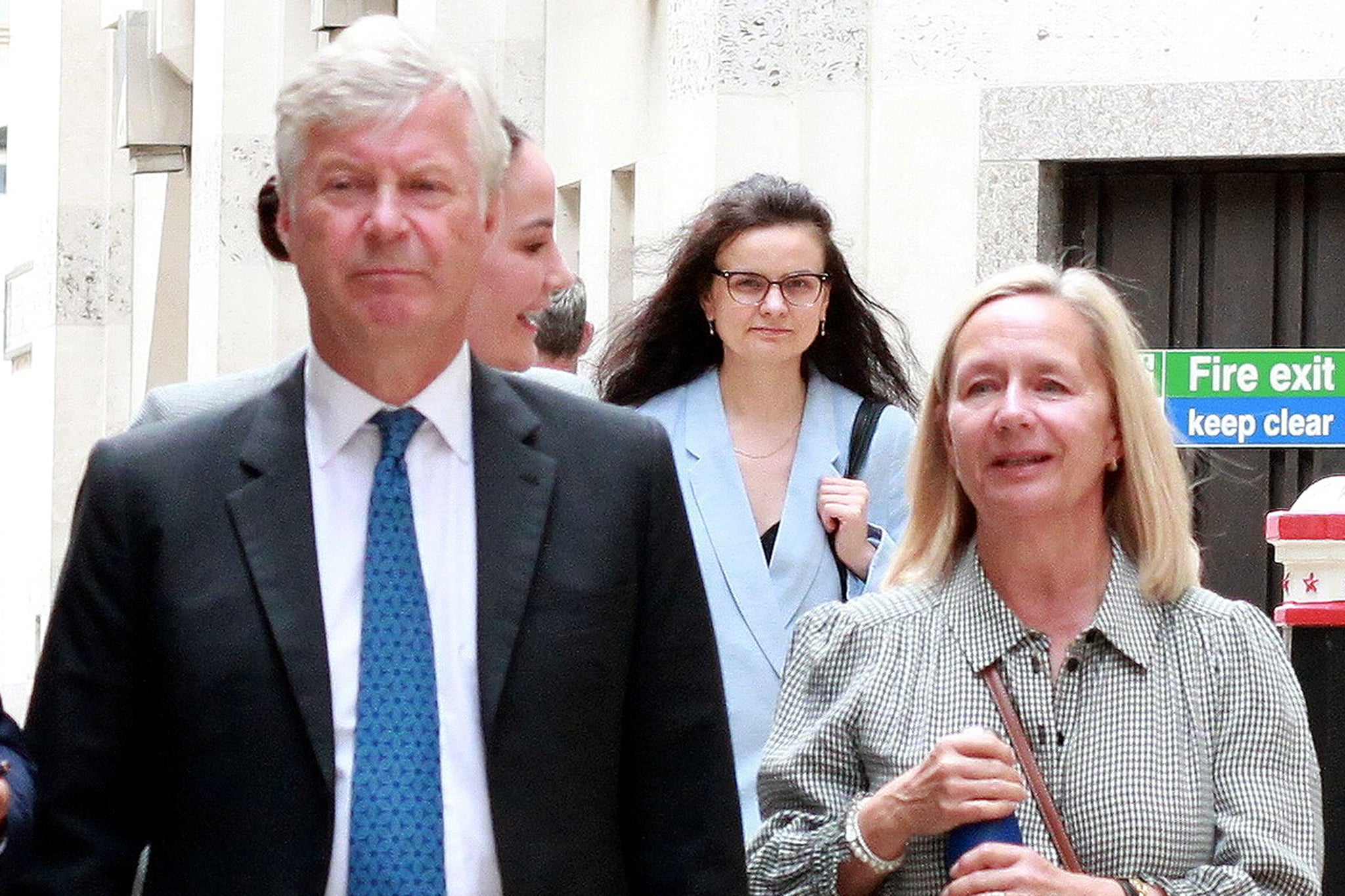 Nicholas and Lisa Partick-Hiley outside Mayors and City County Court during a neighbours dispute