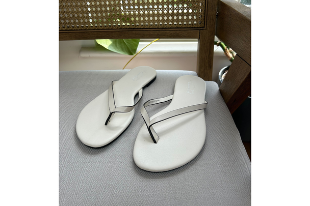 Best flip flops Indybest review New Look black faux leather thong strap sandals