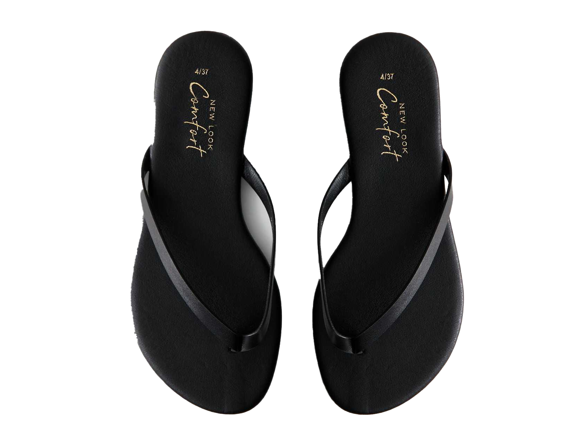 best flip flops Indybest review New Look black faux leather thong strap sandals