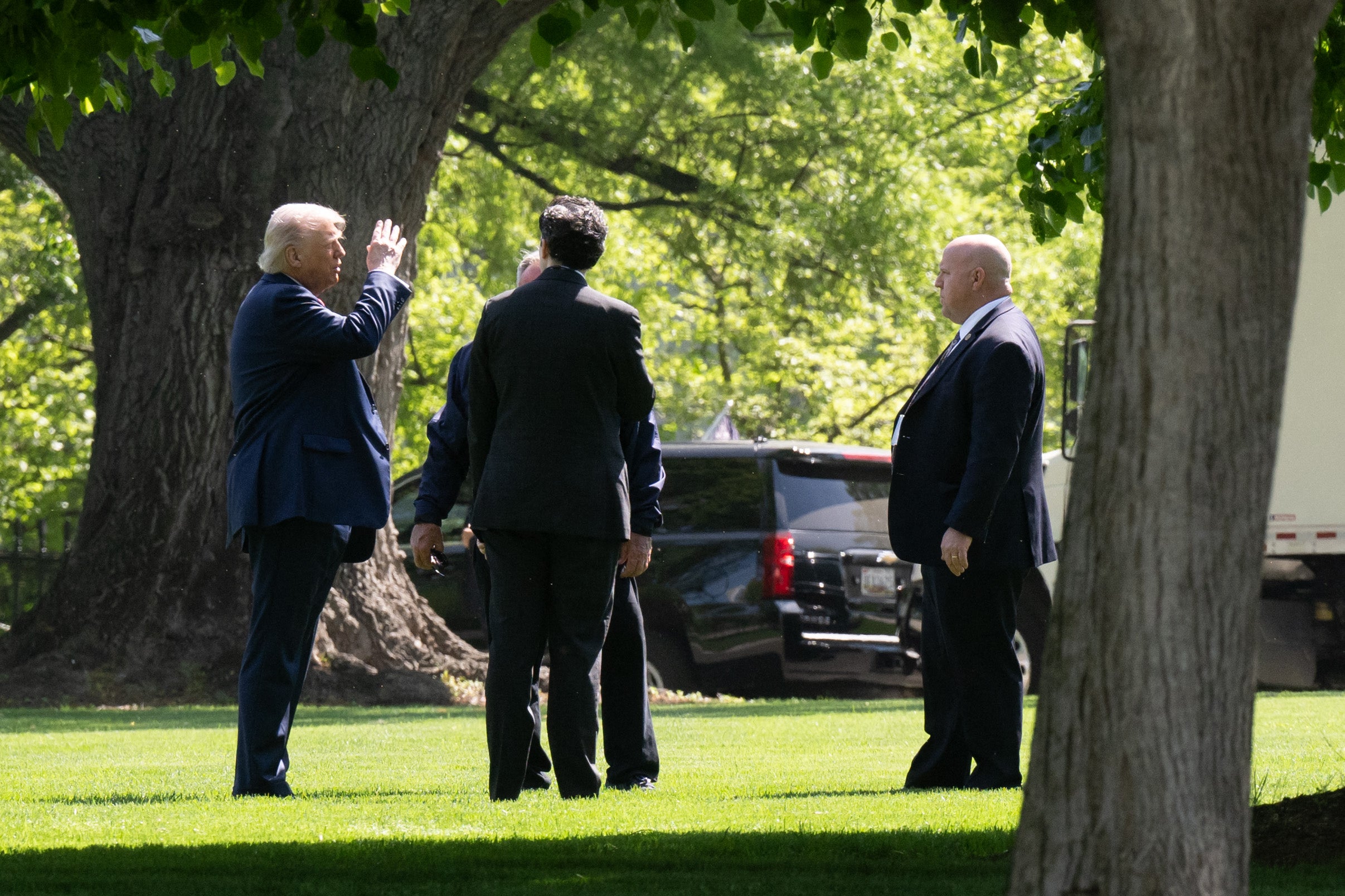Despite issues both home and abroad, Donald Trump seemed to be personally concerned with the erection of two, new ‘beautiful’ flagpoles outside the White House on Wednesday