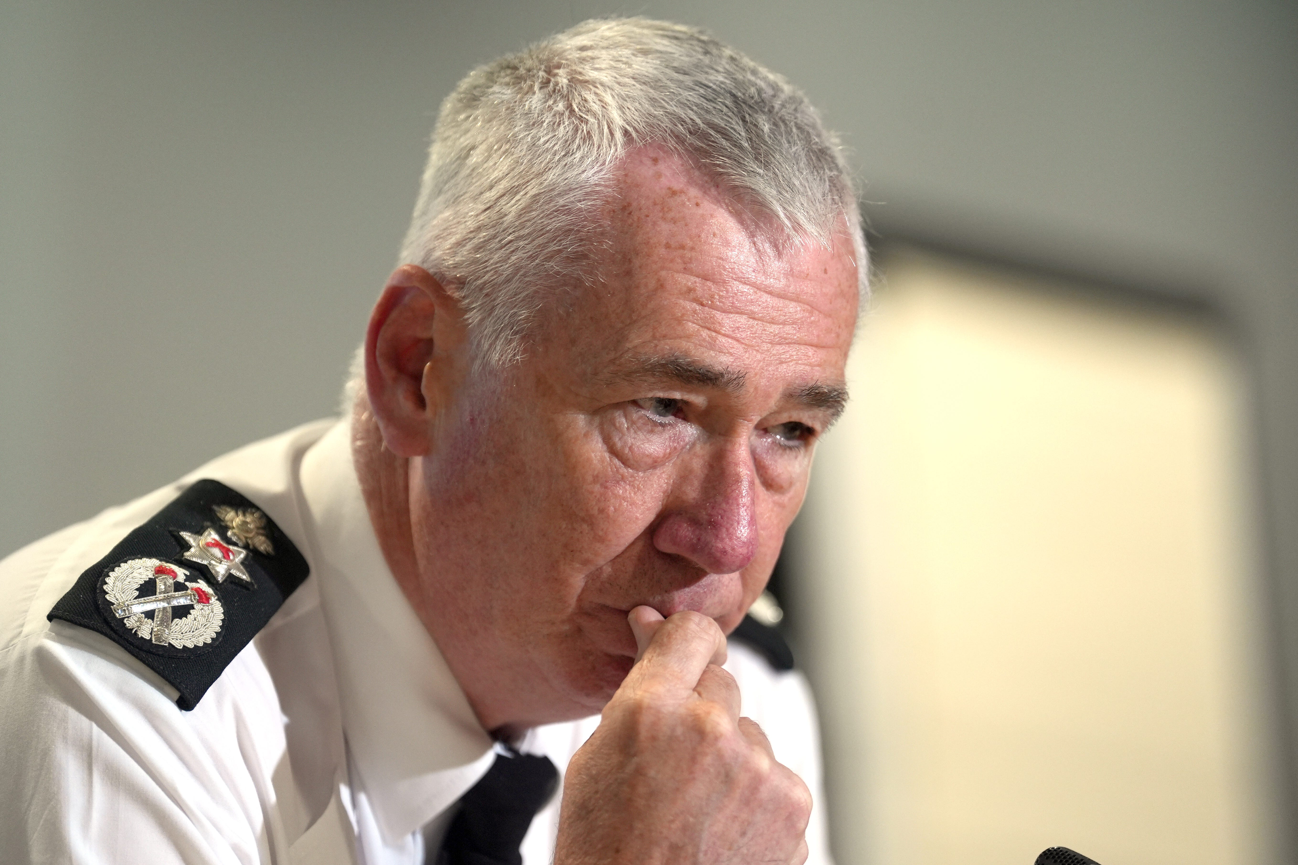 Police Service of Northern Ireland (PSNI) Chief Constable Jon Boutcher has condemned violence in Londonderry (Brian Lawless/PA)