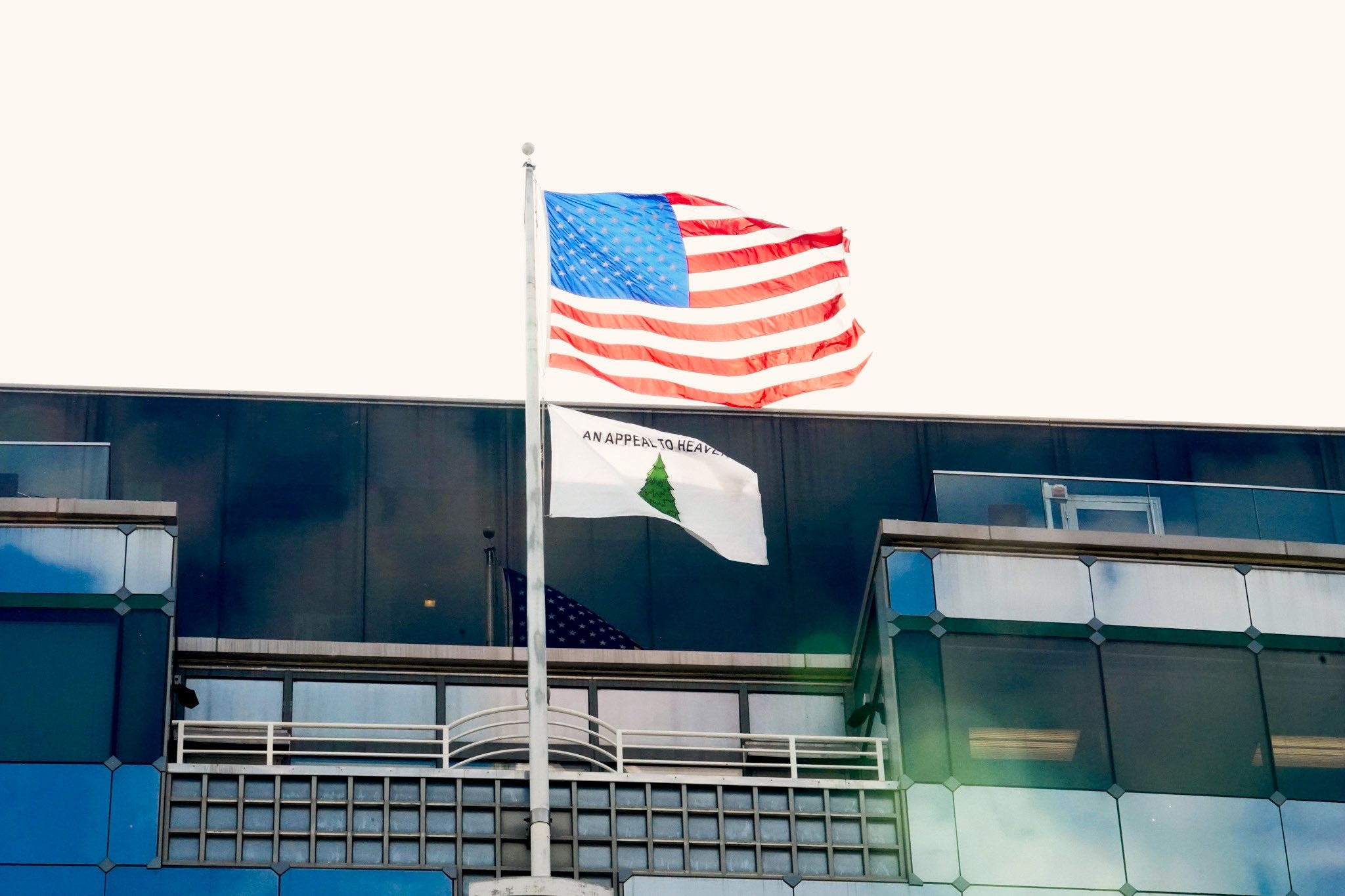 <p>The 'Appeal to Heaven' flag was flown above the Small Business Administration over the summer, and was recently seen at the U.S. Education Department, according to a report </p>