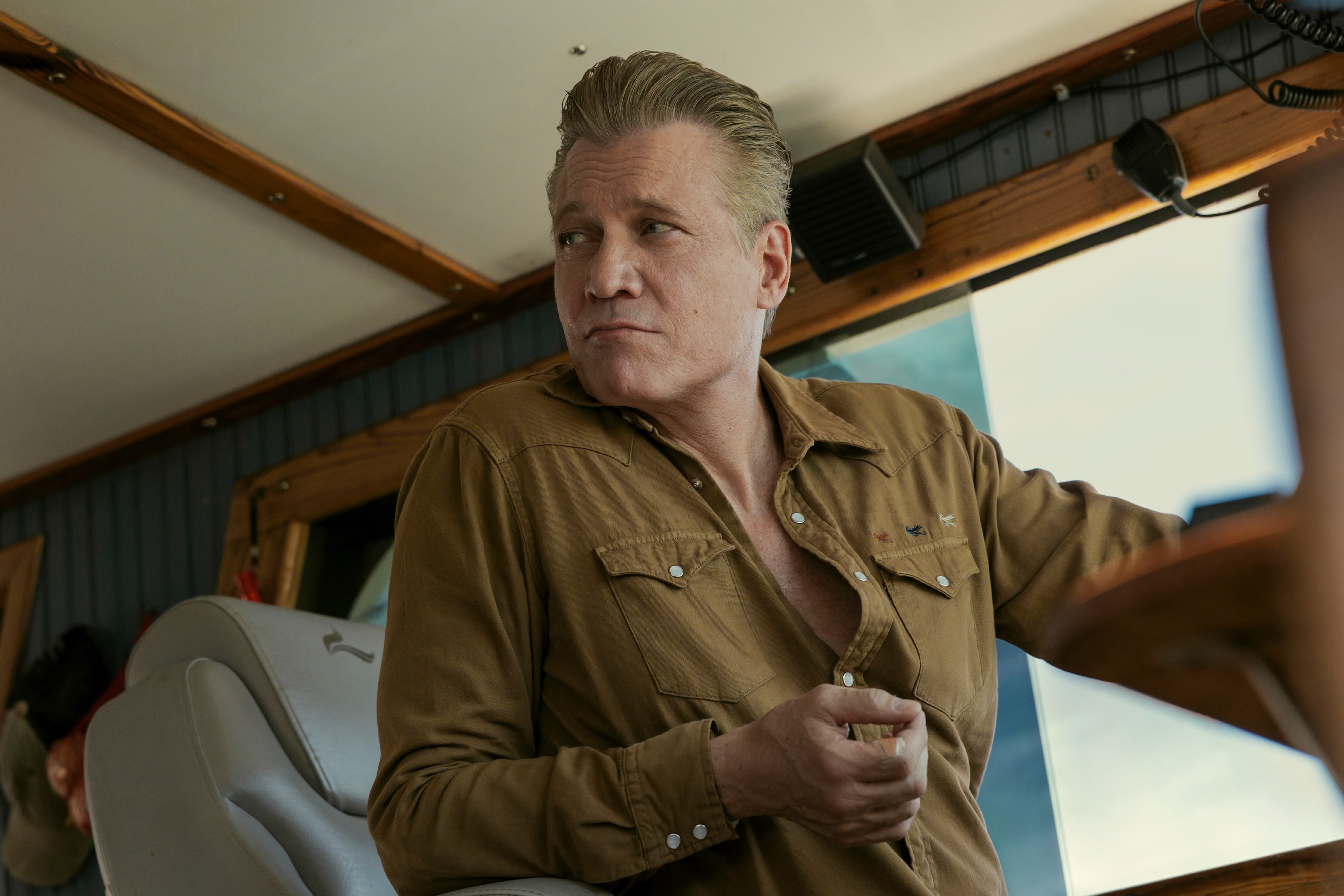 In the driver’s seat: Holt McCallany as Harlan Buckley in ‘The Waterfront’