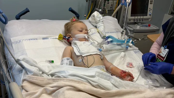 Two-year-old Elisabeth Faircloth fights for her life after contracting three strains of E. coli not long after swimming in Keystone Lake
