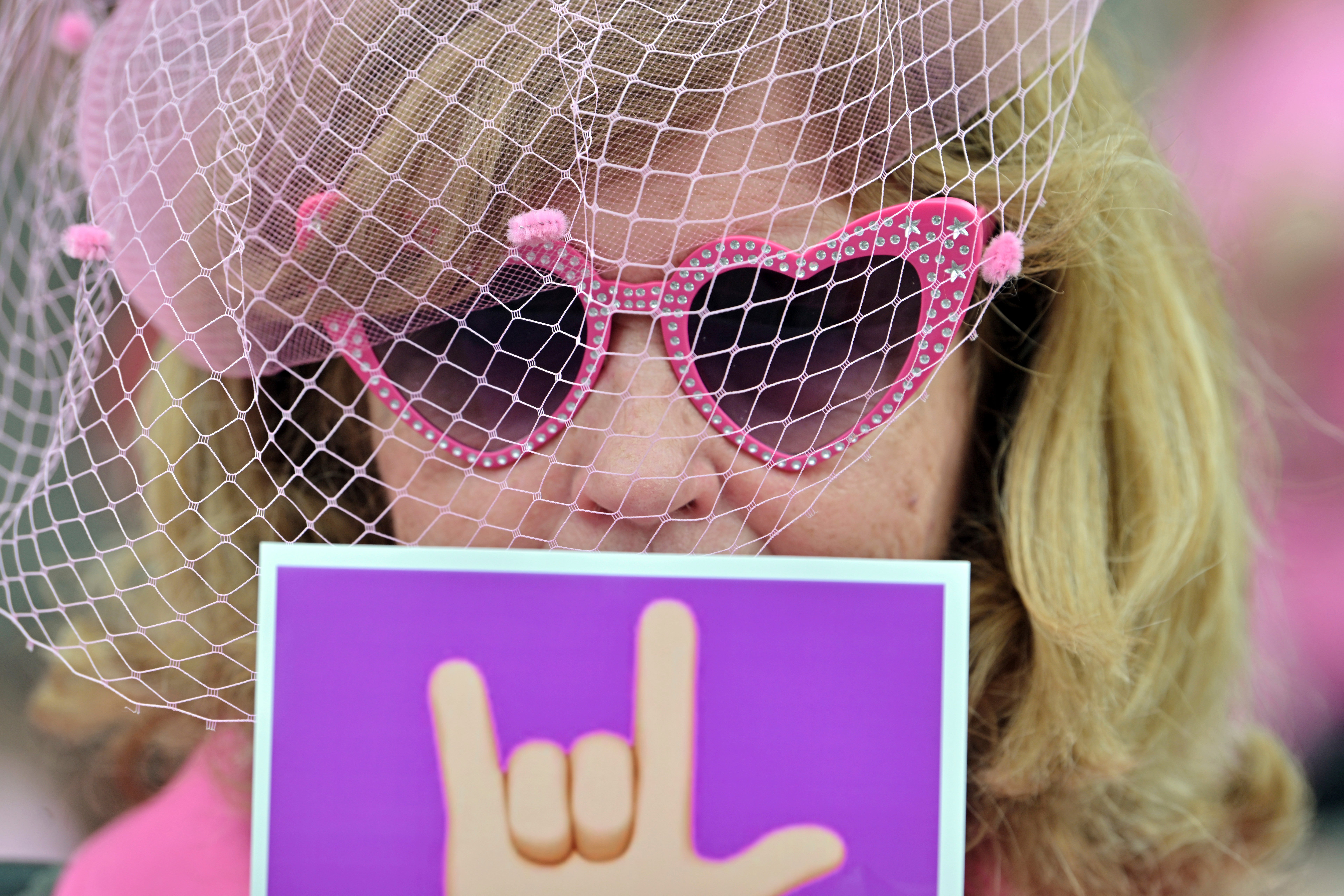 Lucy, a Karen Read supporter, outside the courthouse at the start of the third day of jury deliberations