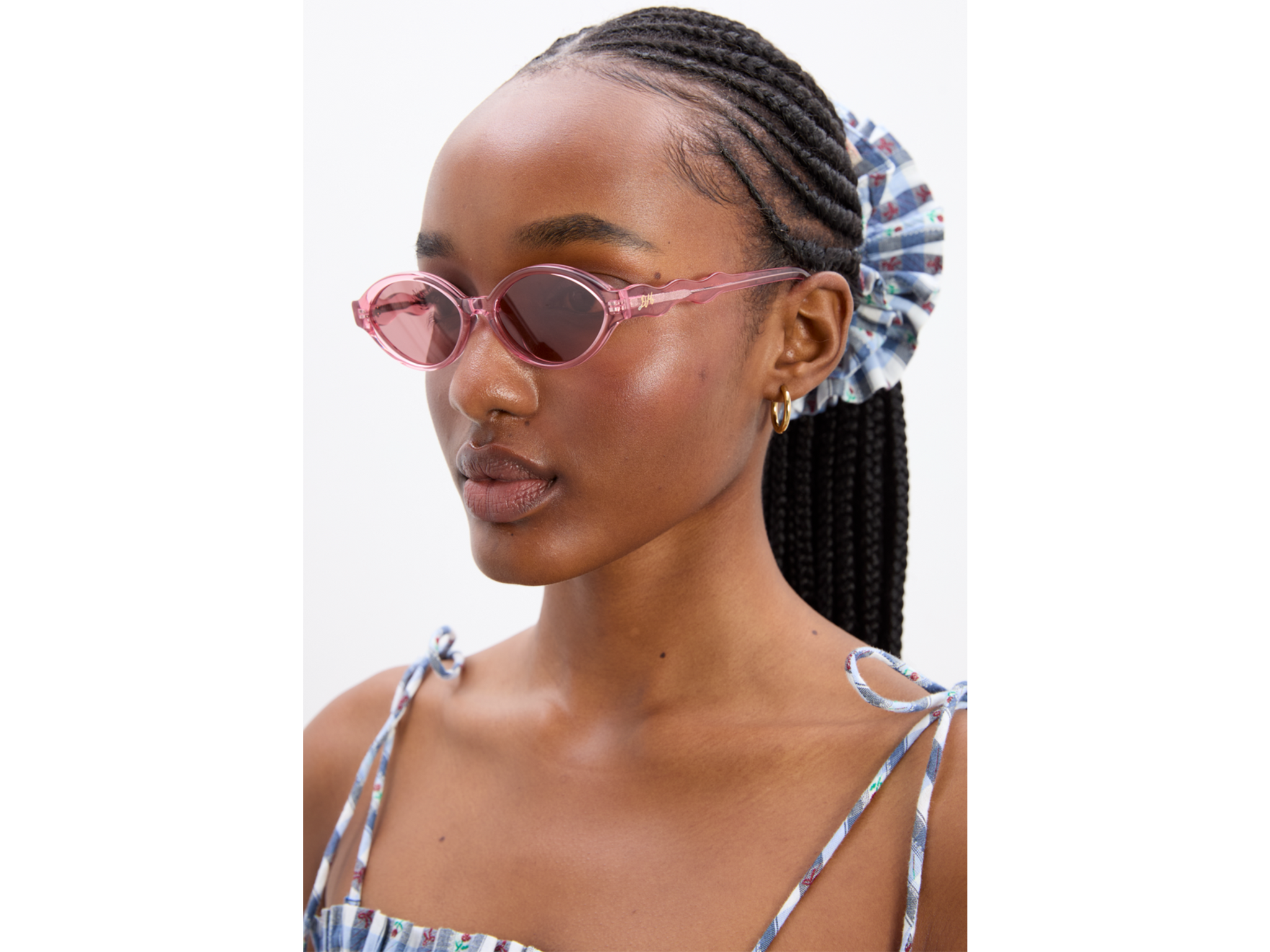 Best sunglasses Indybest review Damson Madder slim oval sunglasses with wavy temple 