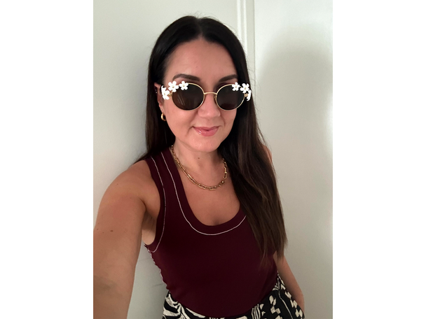 Best sunglasses IndyBest review Loewe x Paula’s Boutique daisy field sunglasses 