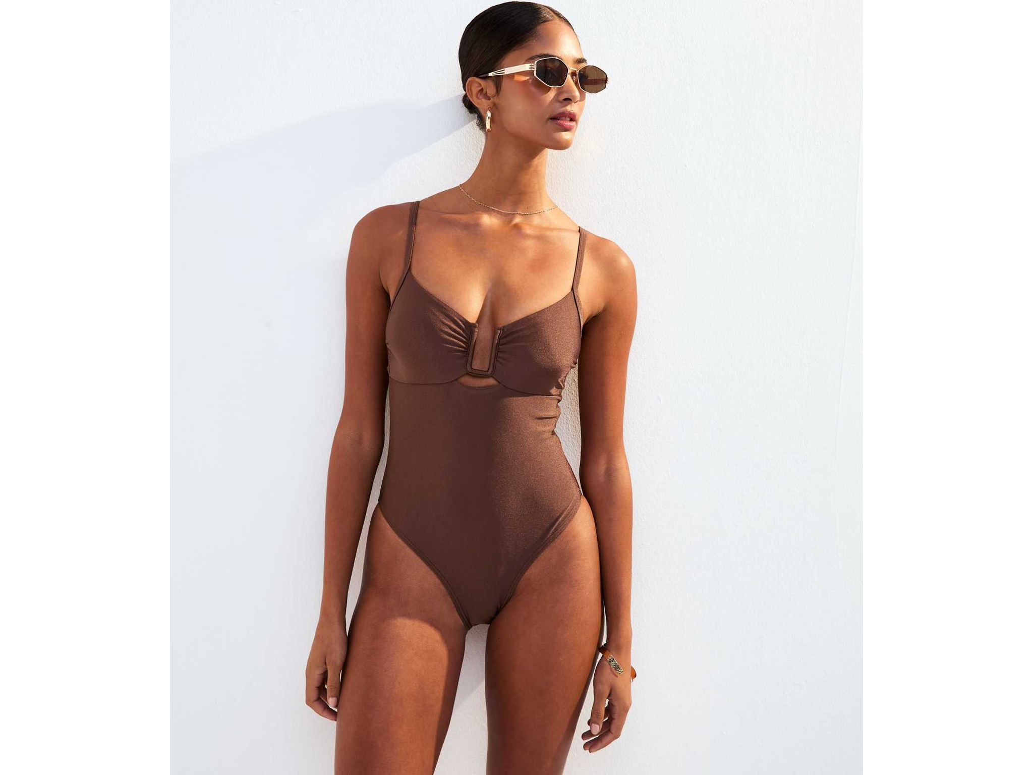 Best swimsuits Indybest review New Look dark brown U wire swimsuit